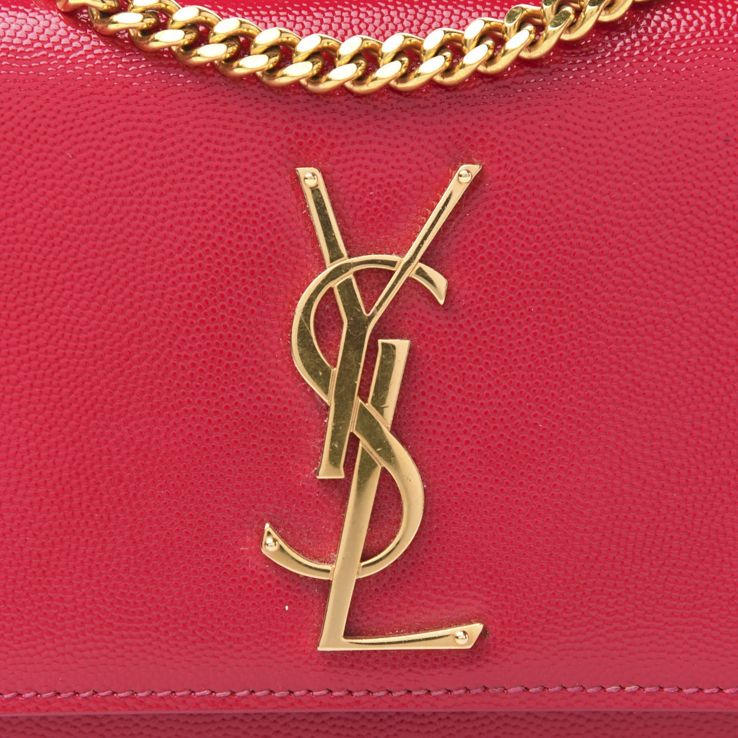 Grain De Poudre Small Classic Monogram Kate Satchel Lipstick Fuchsia