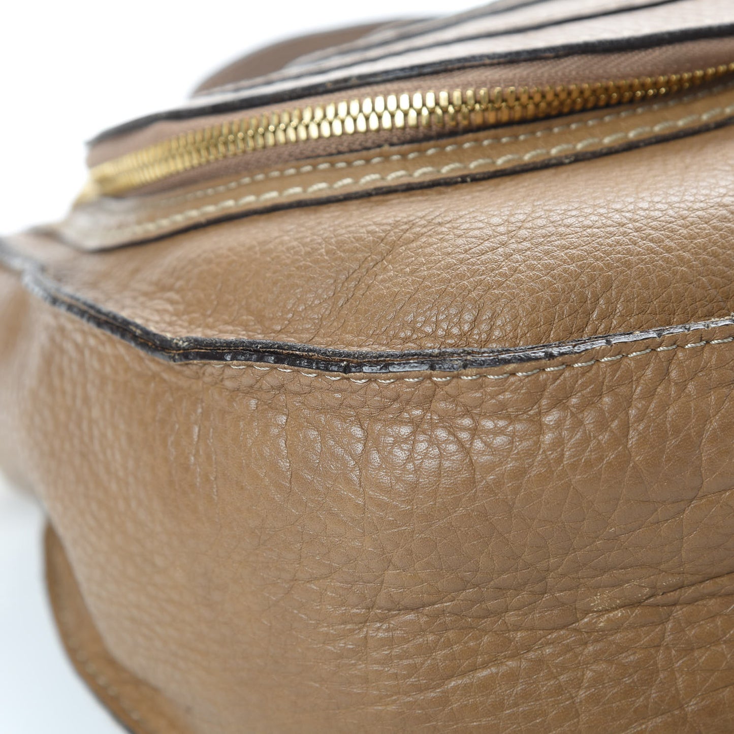Calfskin Medium Marcie Round Zip Crossbody Bag Nut