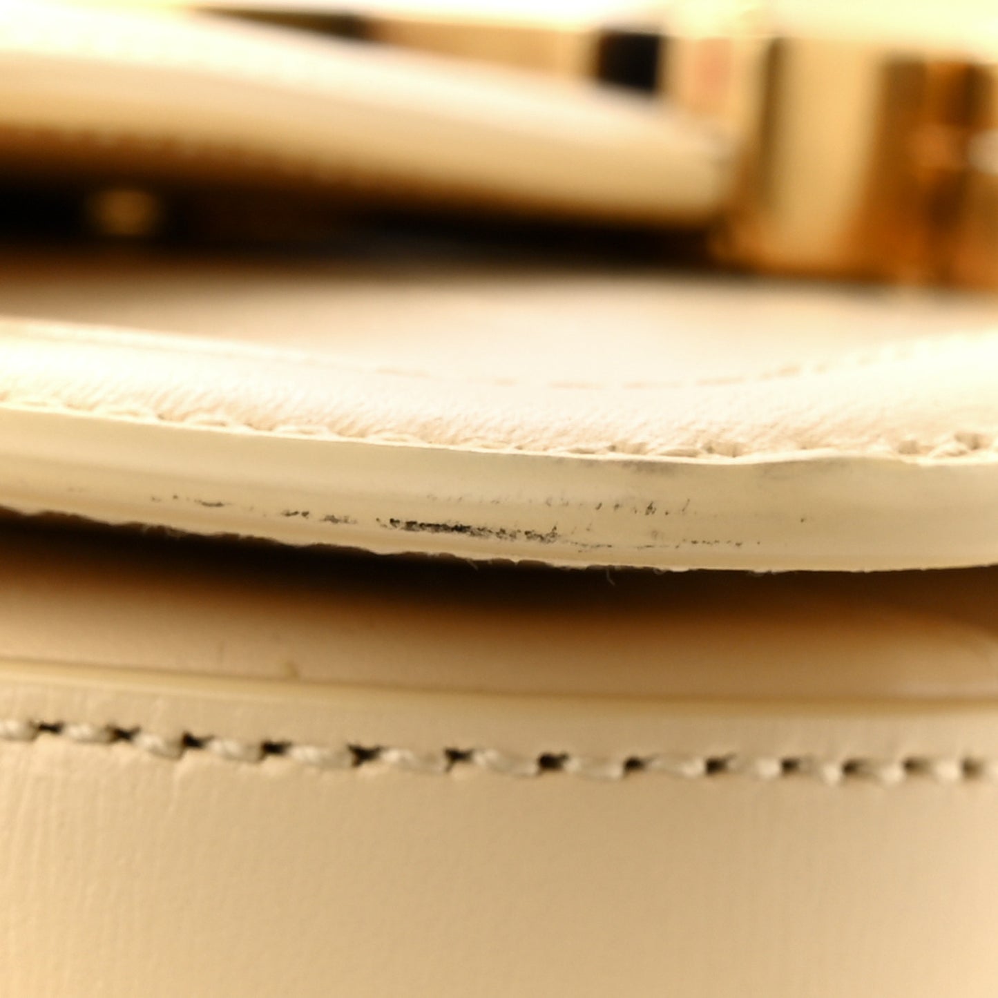 Smooth Calfskin Small Solferino Satchel Ivory Natural