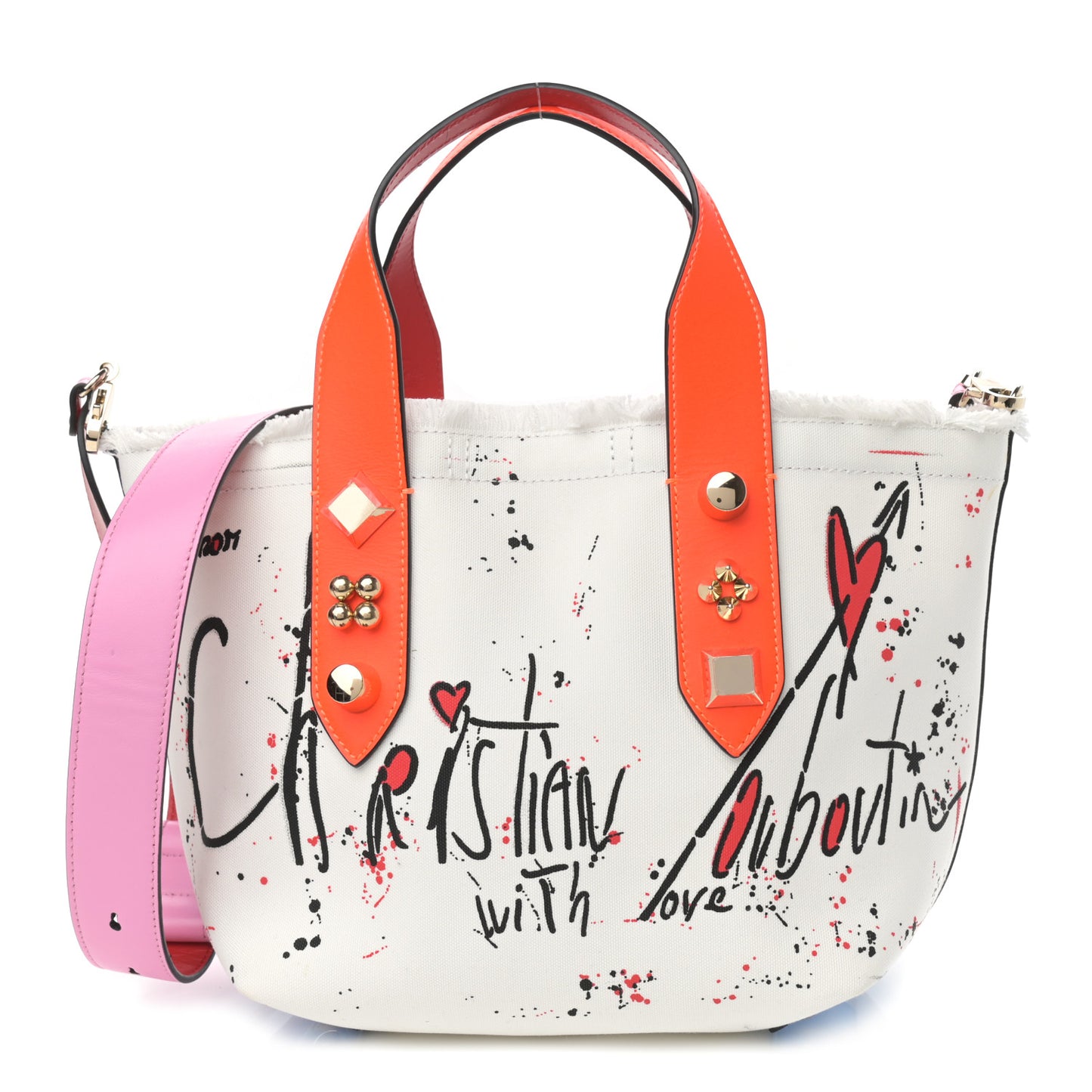 Canvas Frangibus Tote White Multicolor