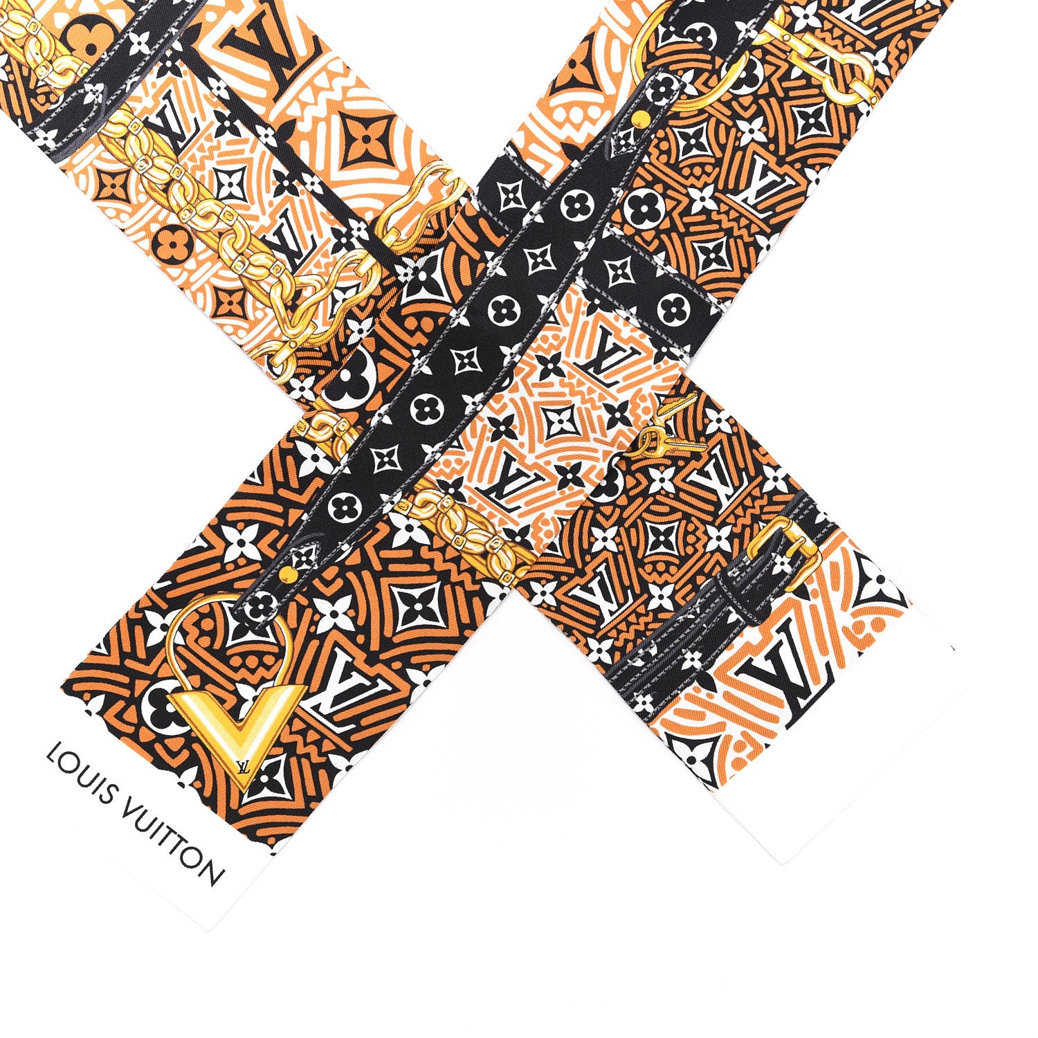 Louis Vuitton Silk Monogram Crafty Confidential Bandeau Caramel 2 of 3