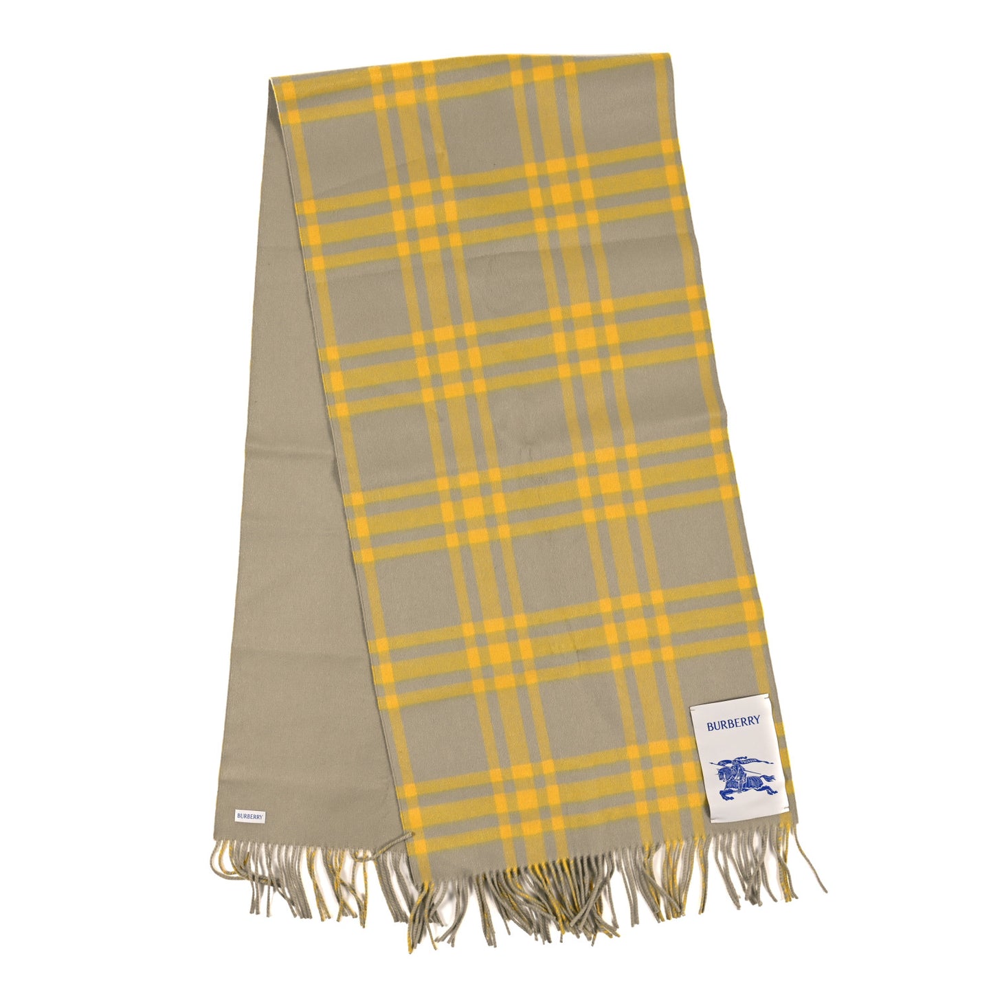 Cashmere Giant Check Scarf Hunter