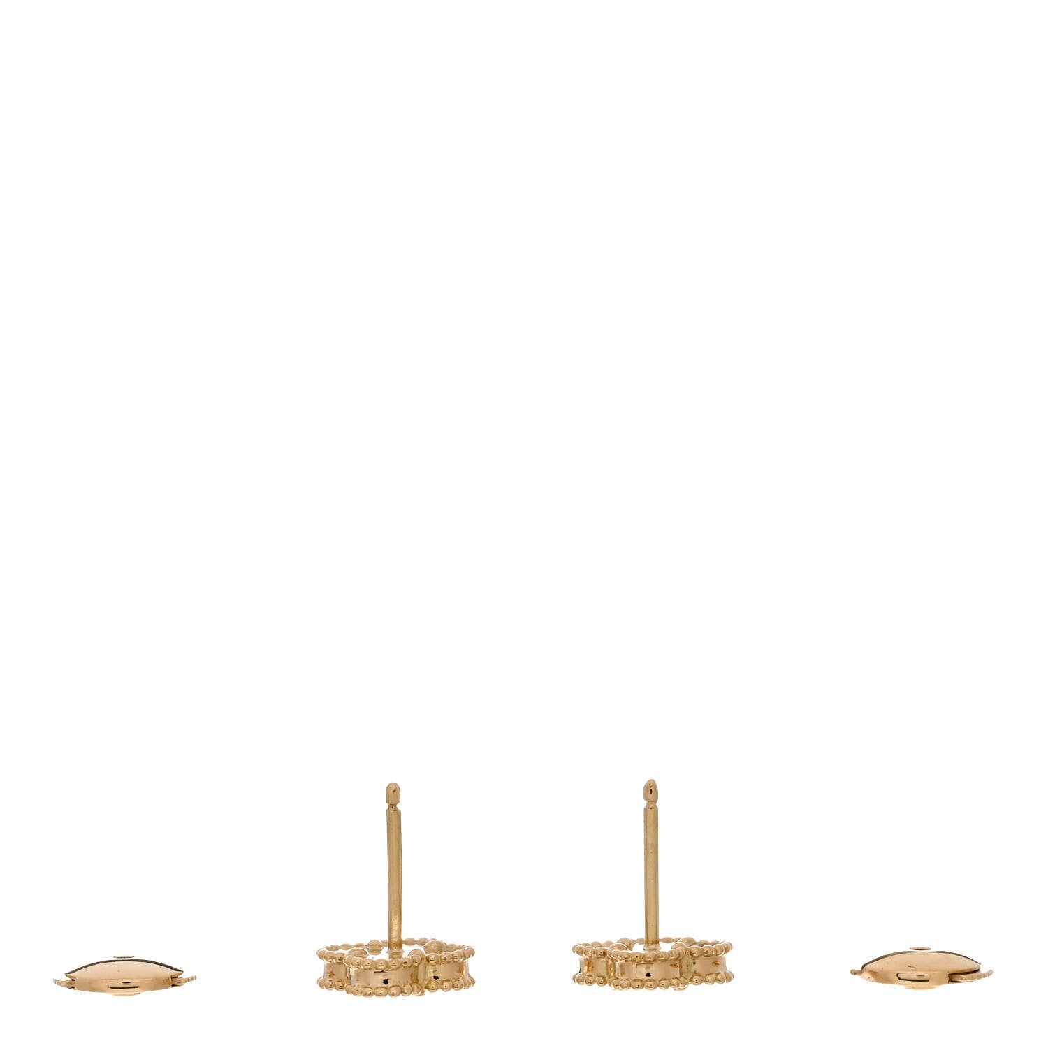 Van Cleef & Arpels 18K Yellow Gold Black Onyx Sweet Alhambra Earrings 3 of 5