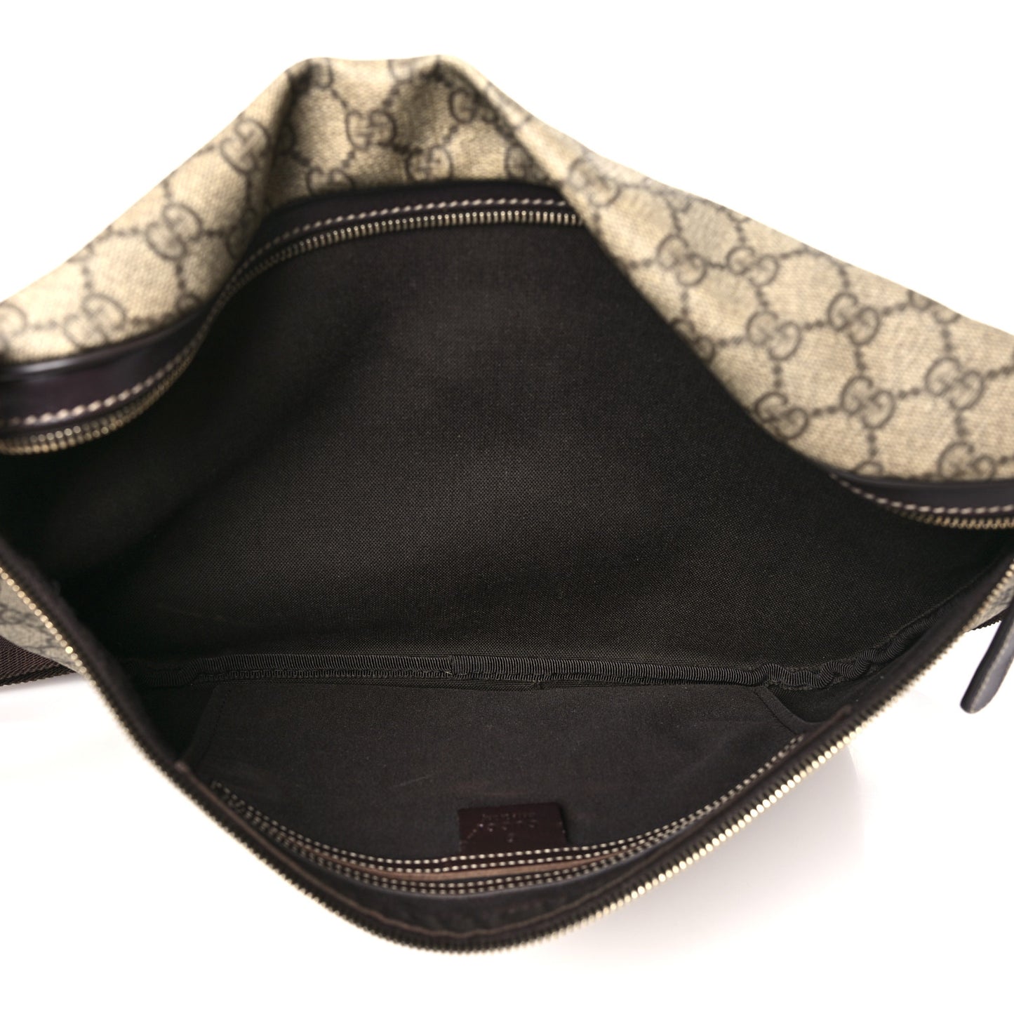 GG Supreme Monogram Belt Bag Dark Brown