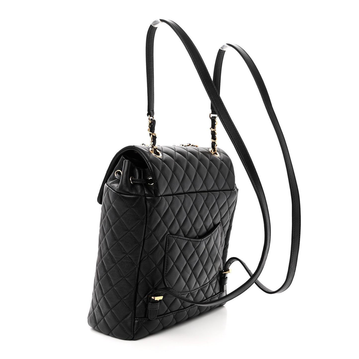 Lambskin Quilted Large Urban Spirit Backpack Black