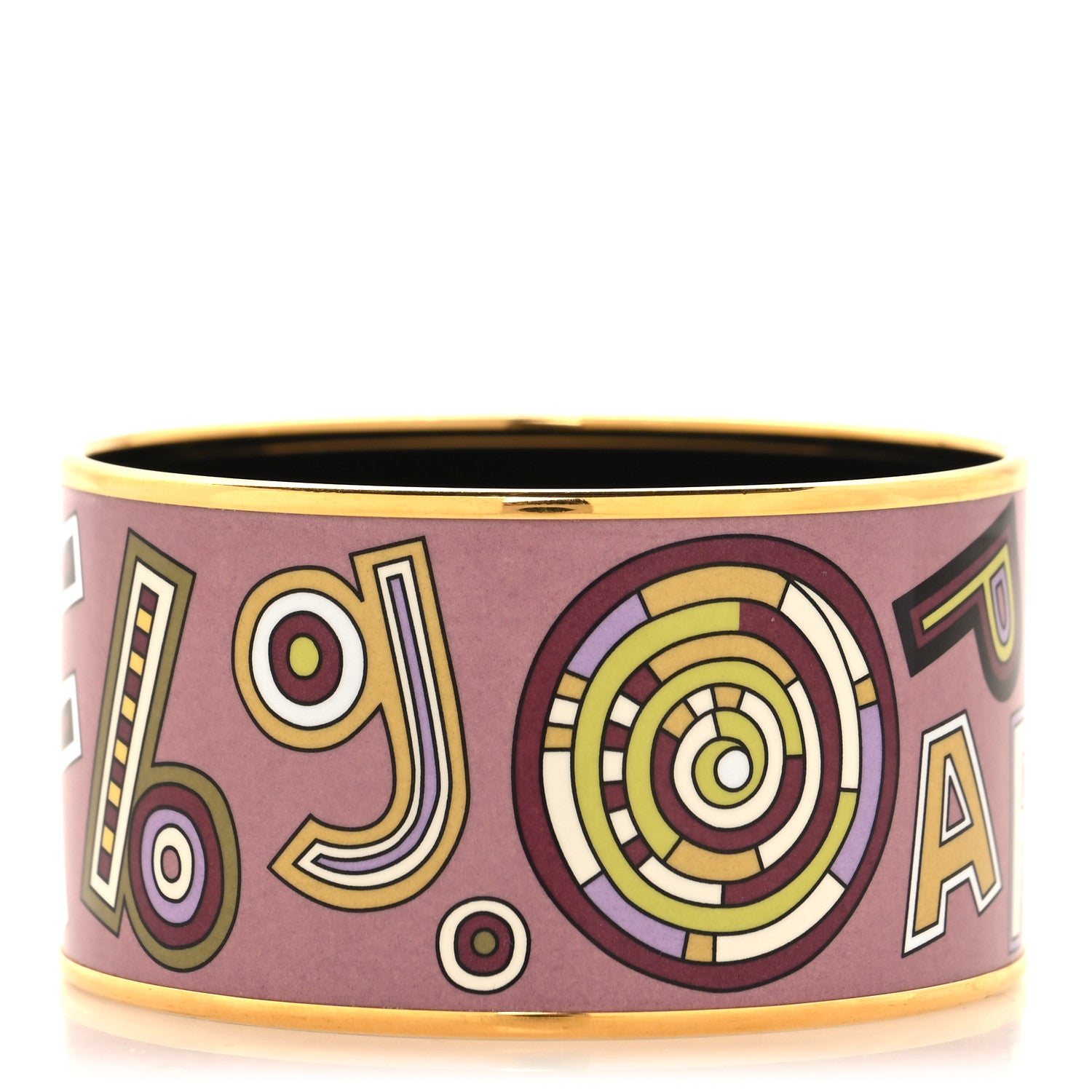 Hermes Enamel Printed Tohu Bohu Extra Wide Bracelet 65 1 of 5