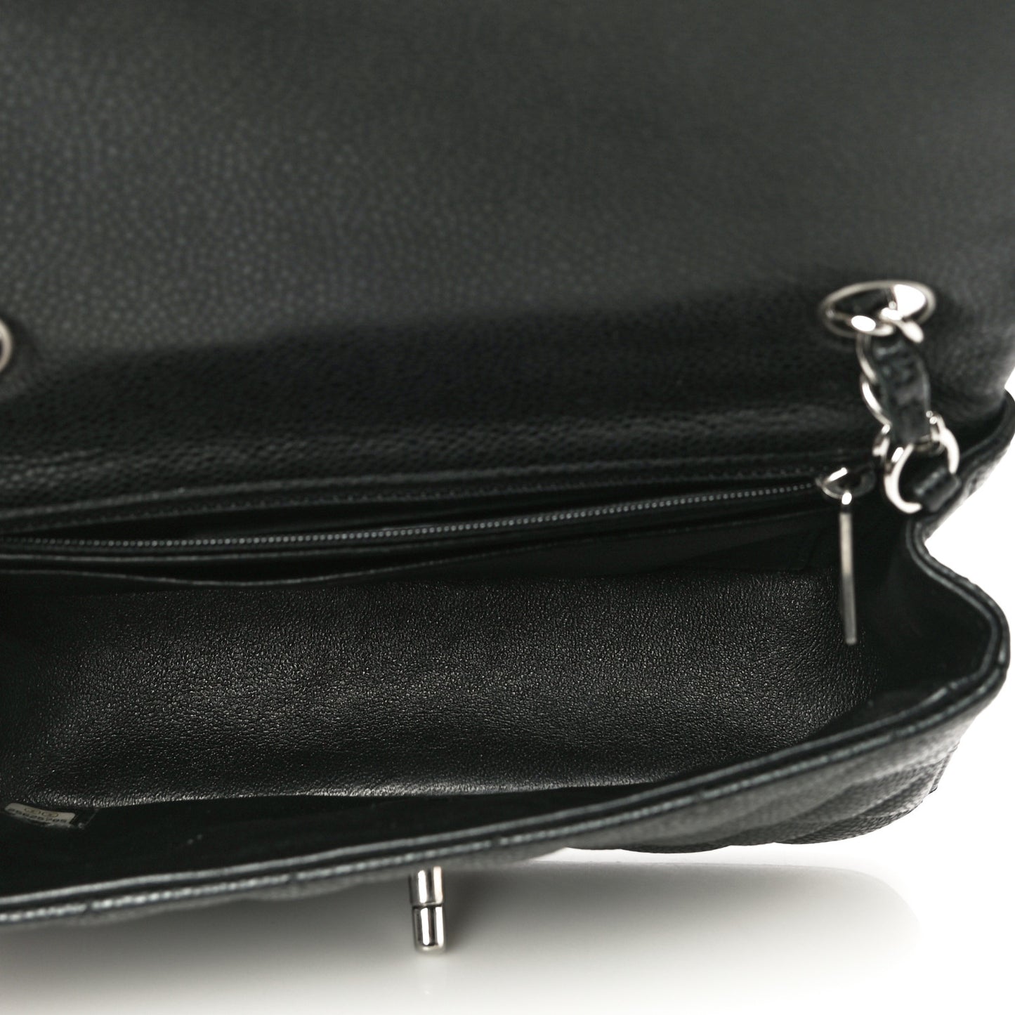 Caviar Quilted Mini Rectangular Flap Black
