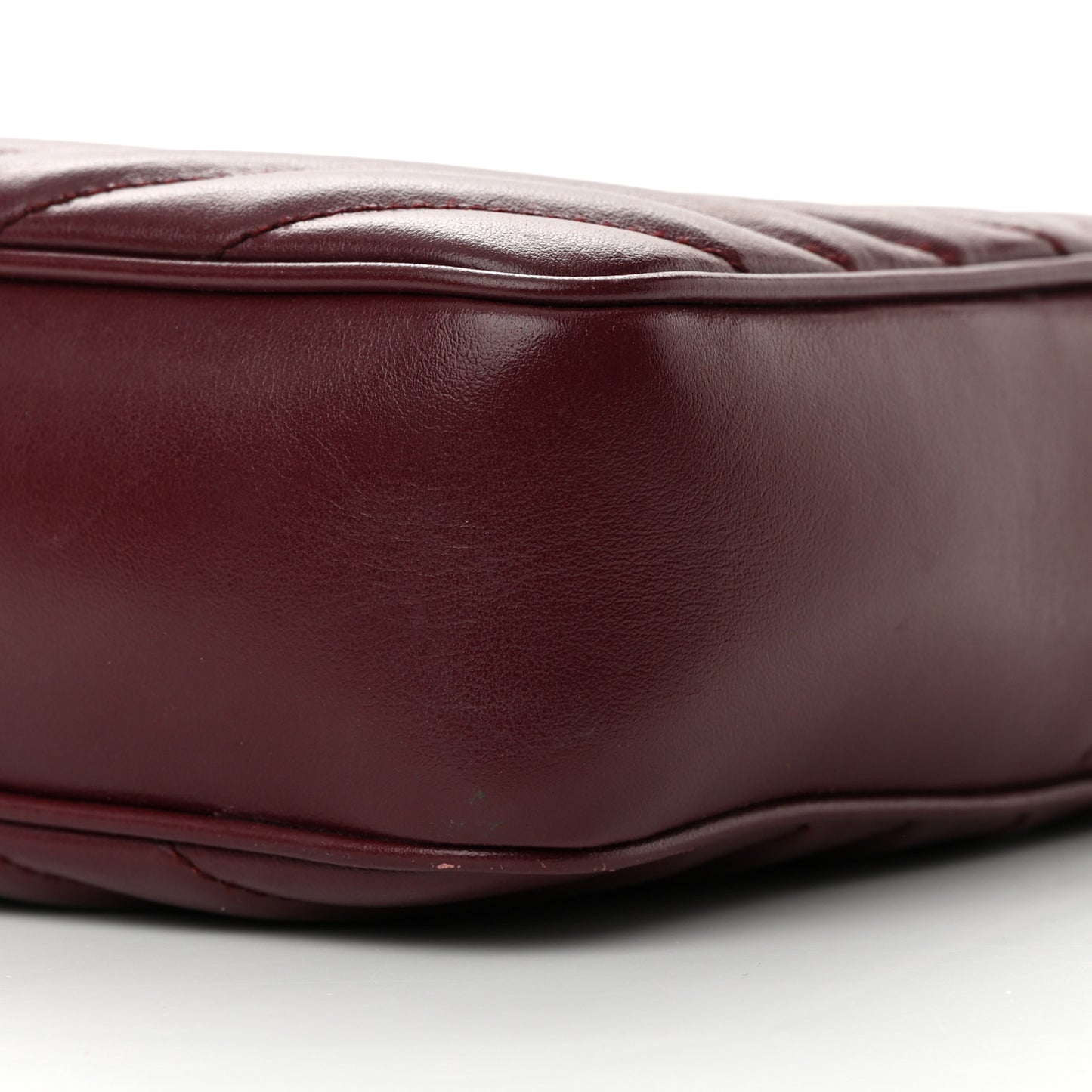 Calfskin Matelasse Monogram Lou Camera Bag Dark Legion Red