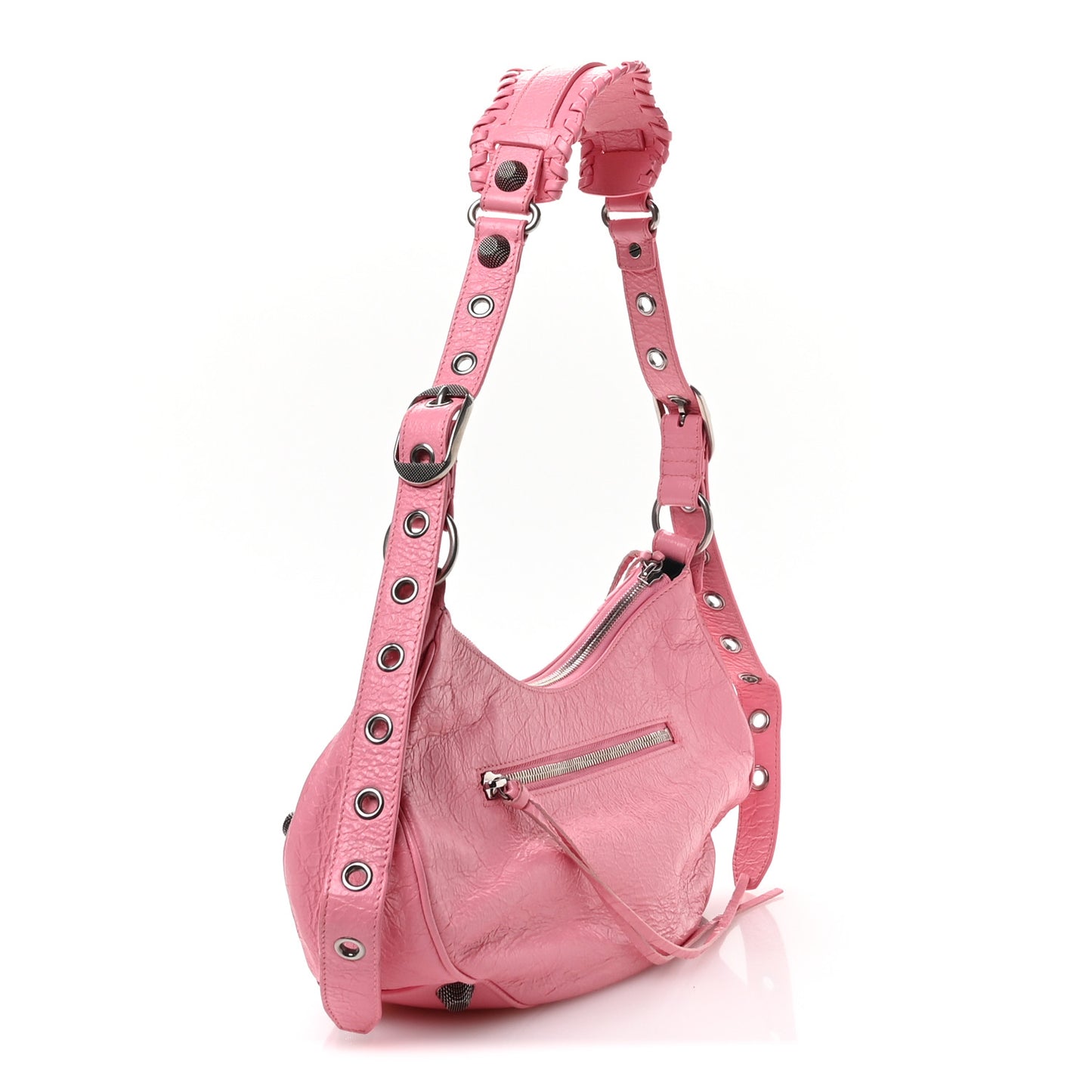 Agneau Arena Small Le Cagole Shoulder Bag Sweet Pink
