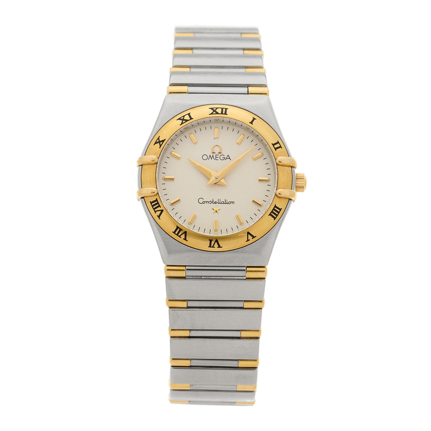 Stainless Steel 18K Yellow Gold 25mm Constellation Quartz Watch White 1372.30.00