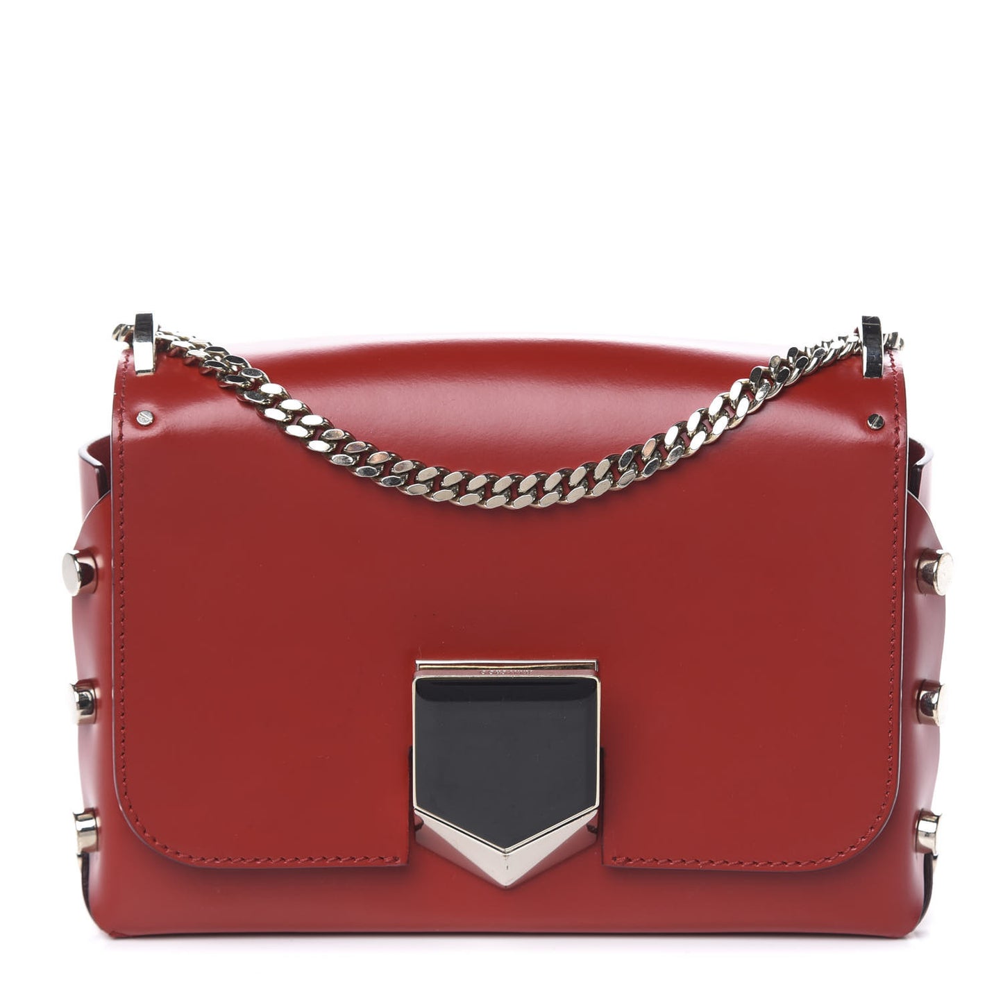 Spazzolato Lockett Petite Shoulder Bag Red