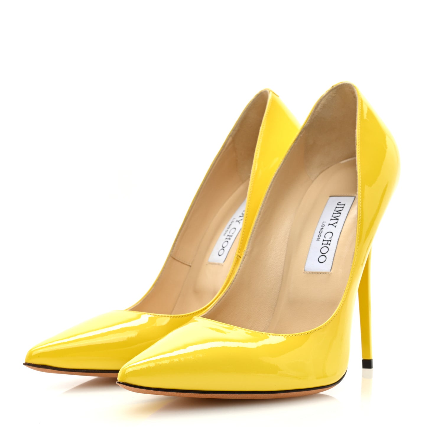 JIMMY CHOO Patent Anouk 120 Pumps 40 Neon Yellow