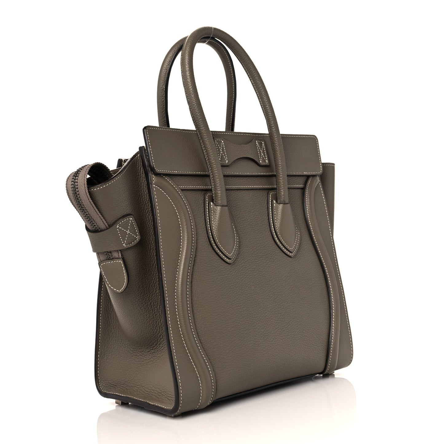 Drummed Calfskin Micro Luggage Souris