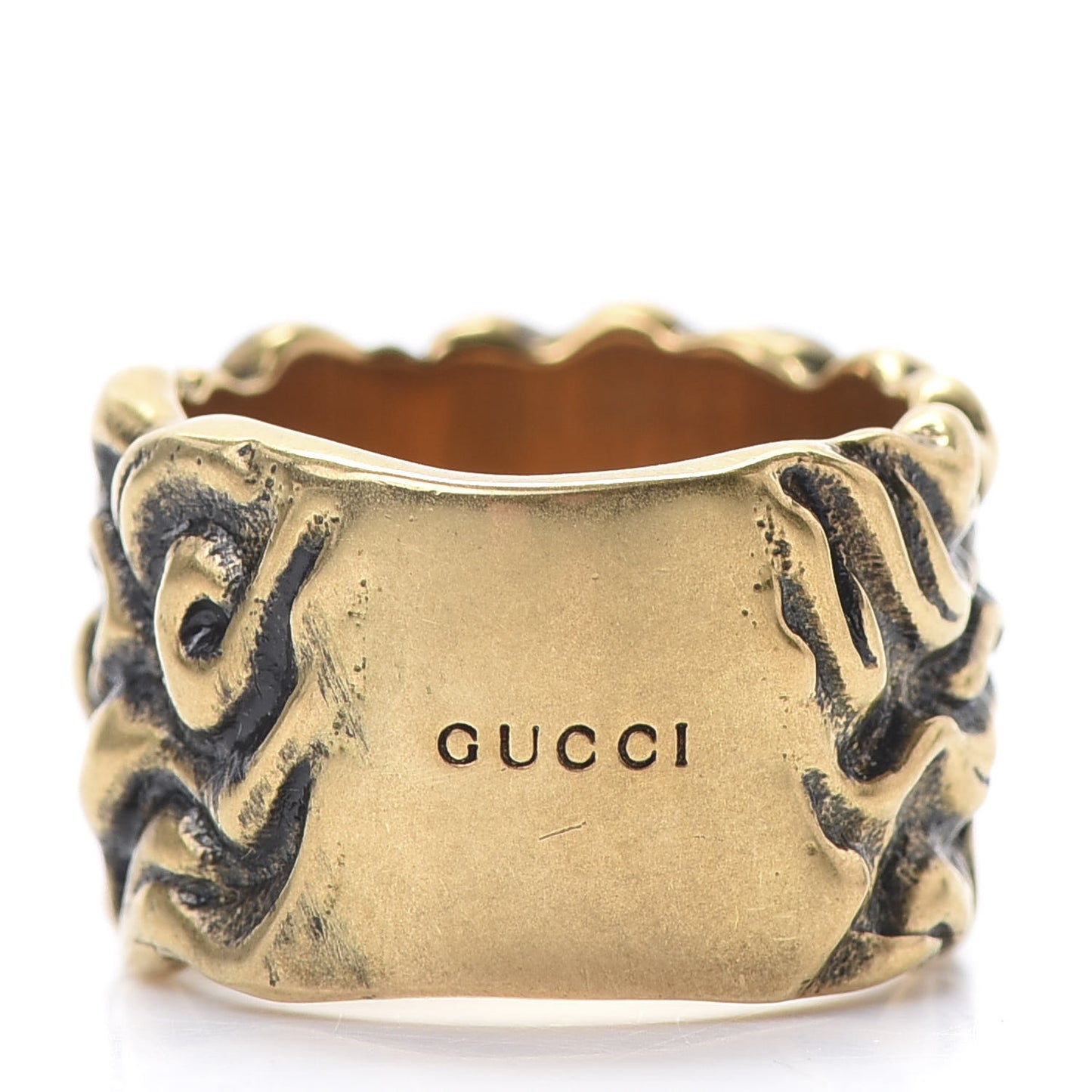 Metal Lion Mane Ring 7.5 Aged Gold