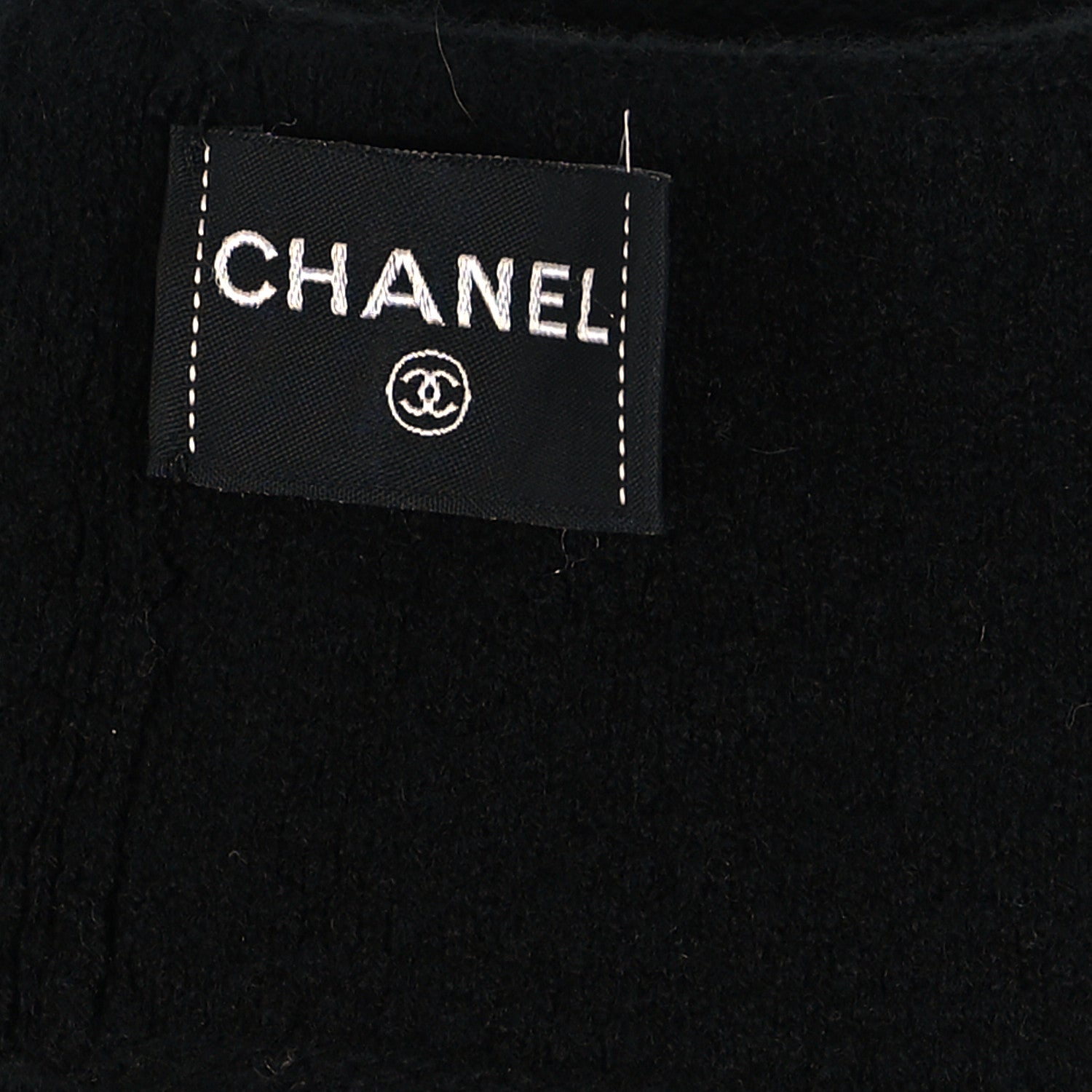 Chanel Cashmere Tweed CC Gloves Black 3 of 4