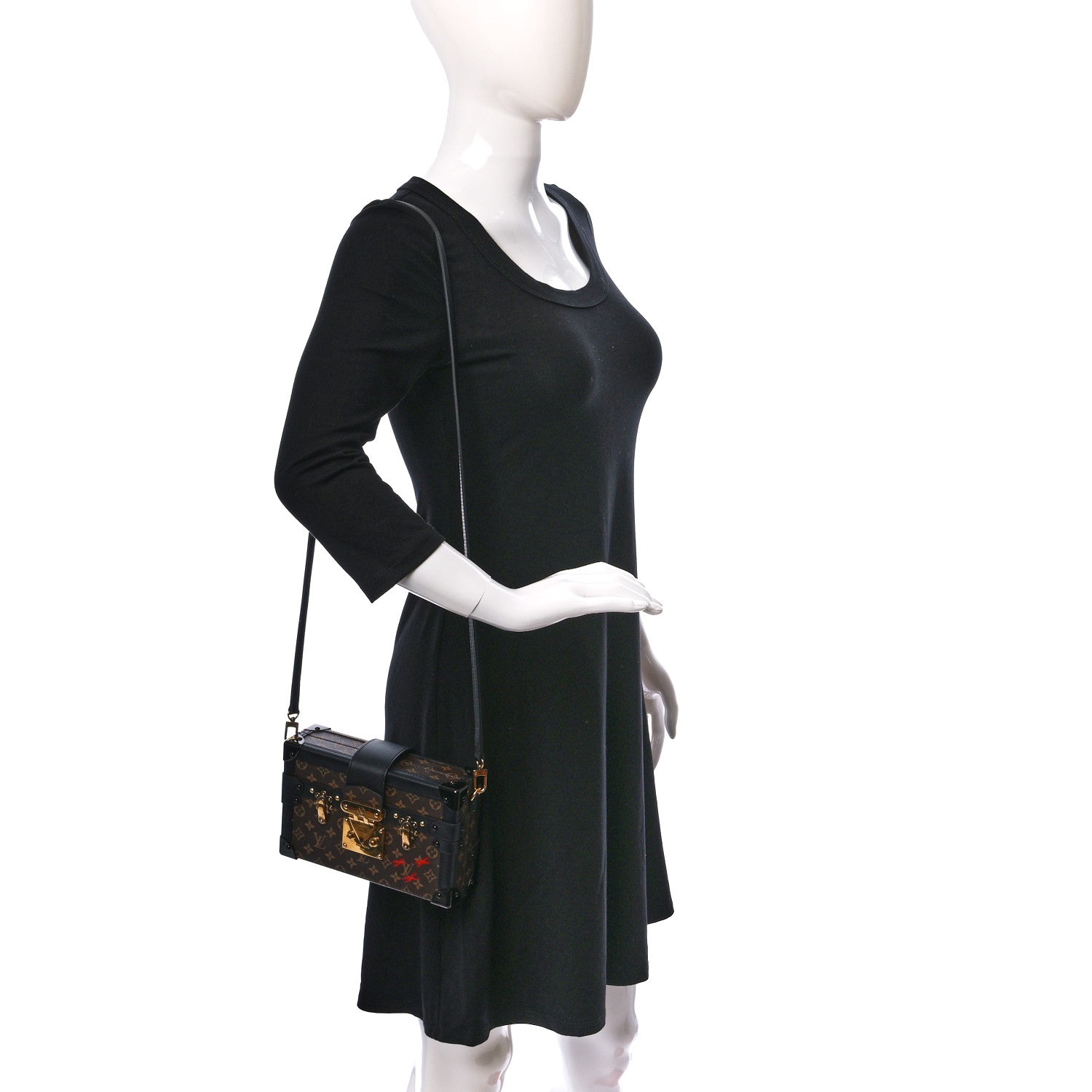 Louis Vuitton Monogram Petite Malle Black 2 of 8