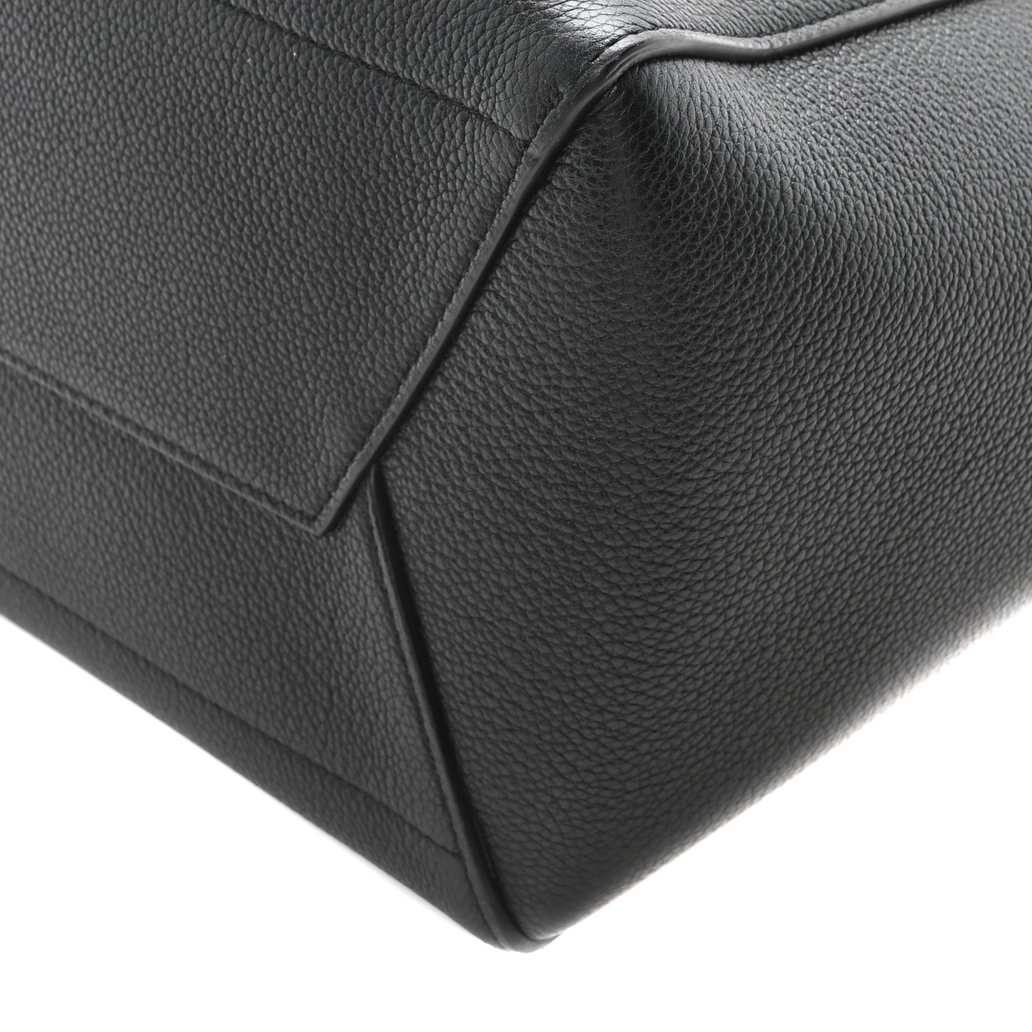 Soft Grained Calfskin Sangle Bucket Bag Black
