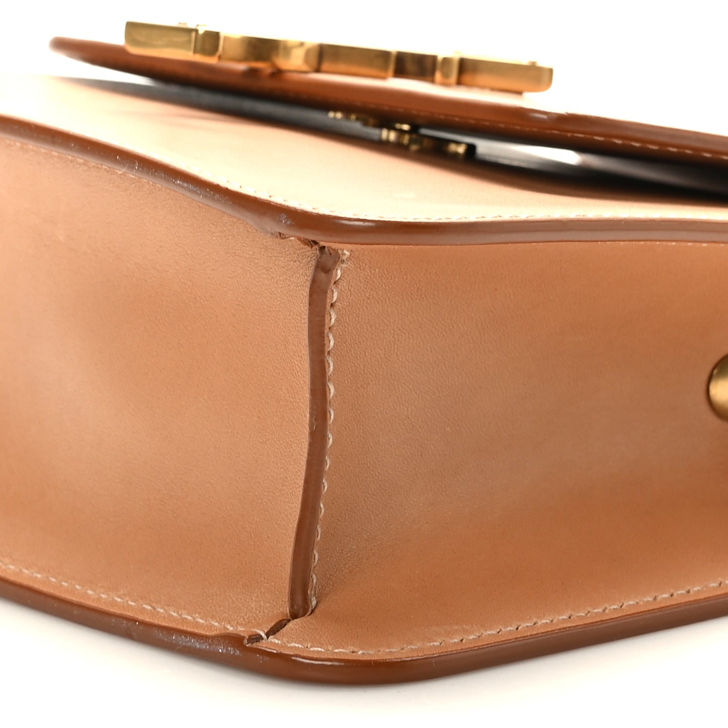 Smooth Calfskin North South Kaia Satchel Vintage Brown