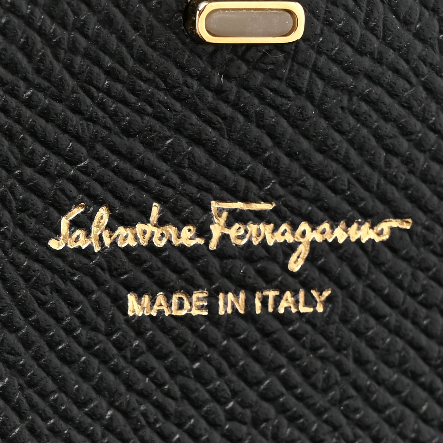 Hammered Calfskin Mini Gancini Icona Bag Black