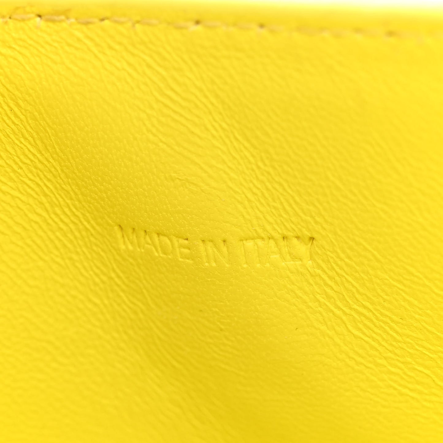 Shiny Calfskin Crocodile Embossed Hourglass Top Handle Bag XS Light Yellow