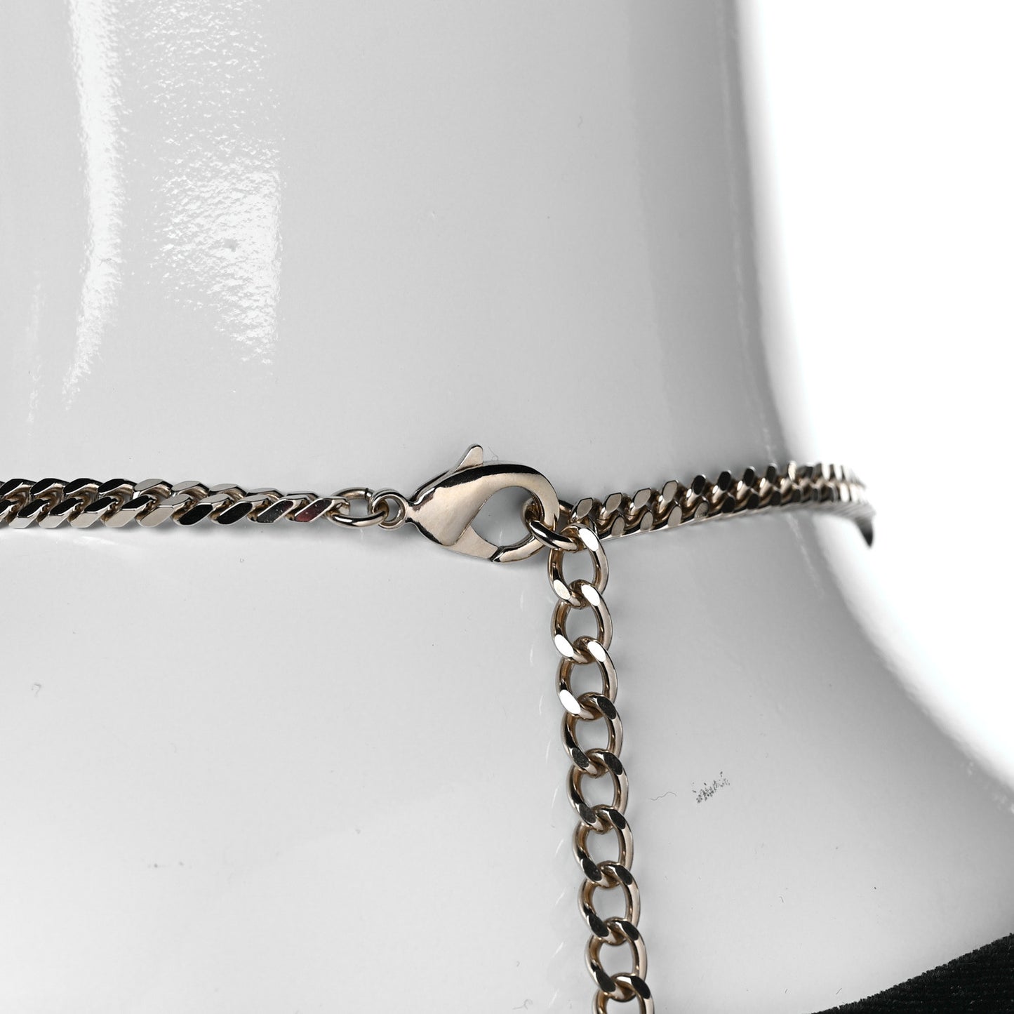 Crystal Chain CC Link Choker Gold Silver