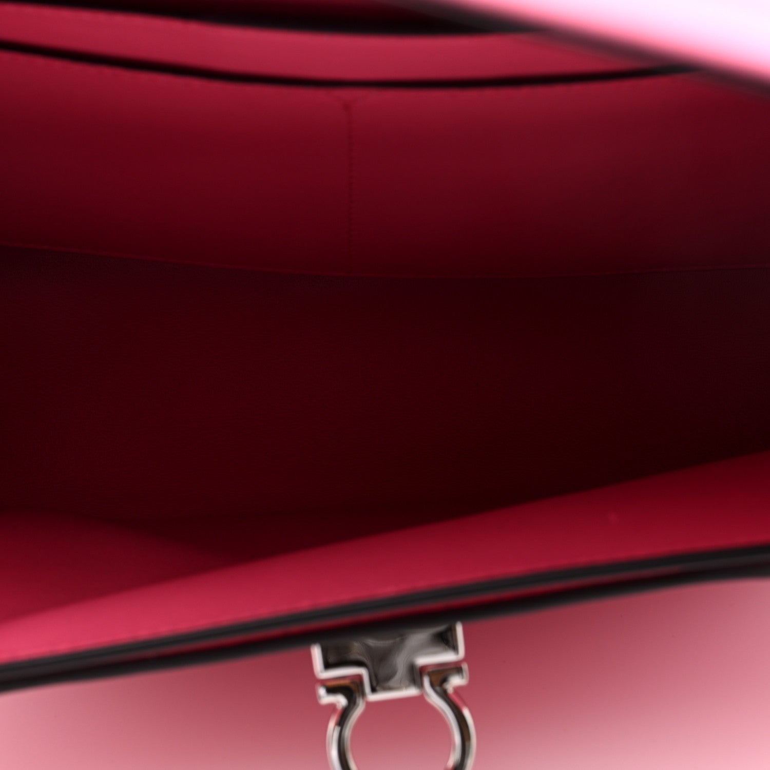 Salvatore Ferragamo Calfskin Gancini Trifolio Top Handle Bag Peonia 5 of 9