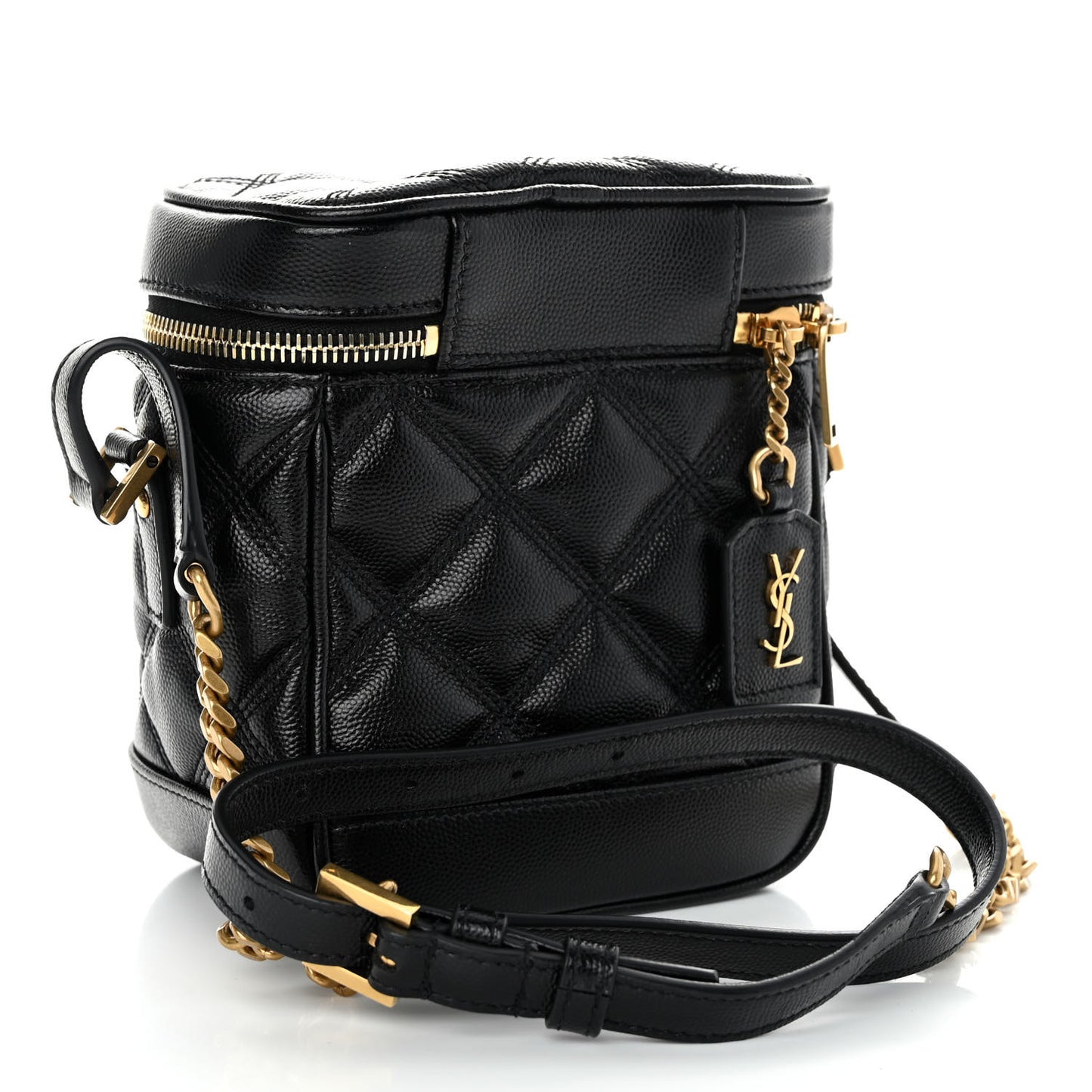 Grain de Poudre Quilted 80's Vanity Bag Black