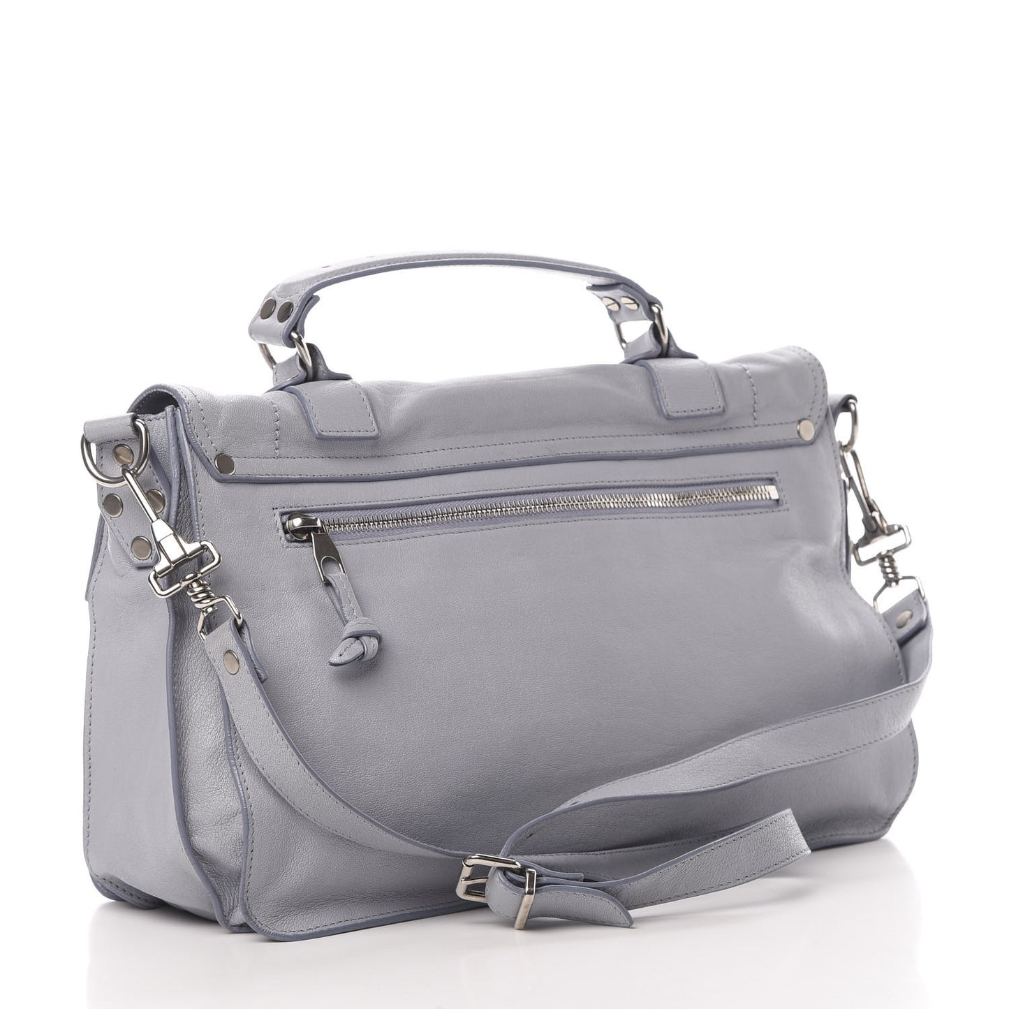 Lambskin Medium PS1 Satchel Concrete Grey