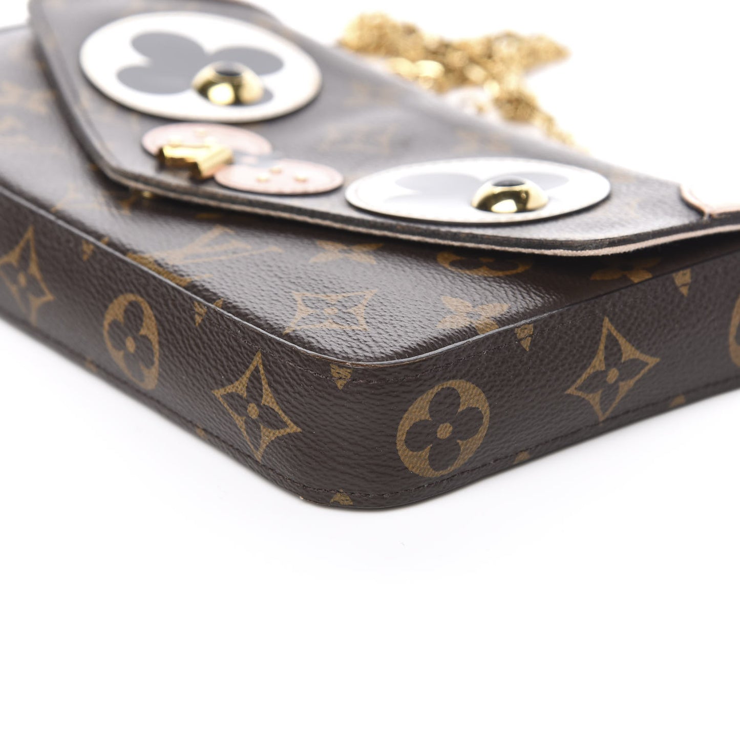 Monogram Valentine Dog Pochette Felicie Chain Wallet