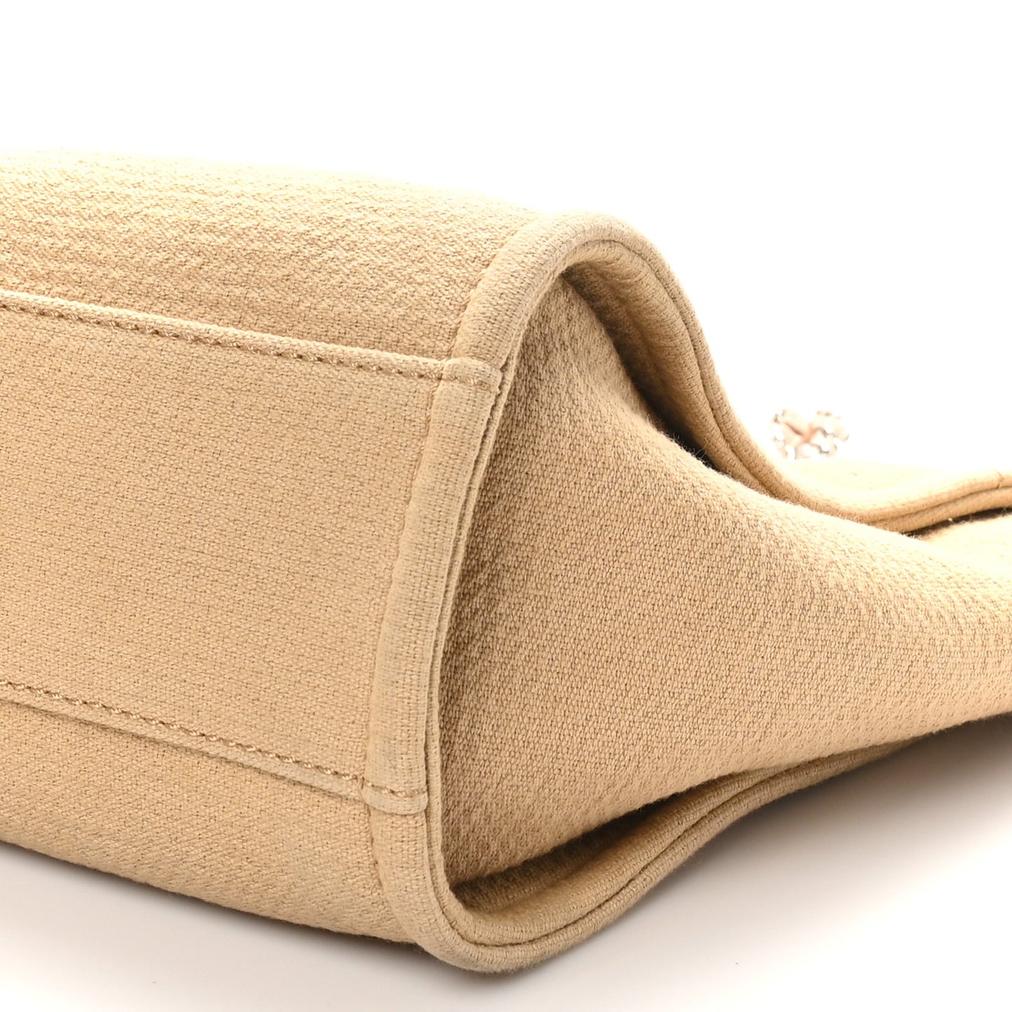 Mixed Fibers Small Deauville Tote Beige