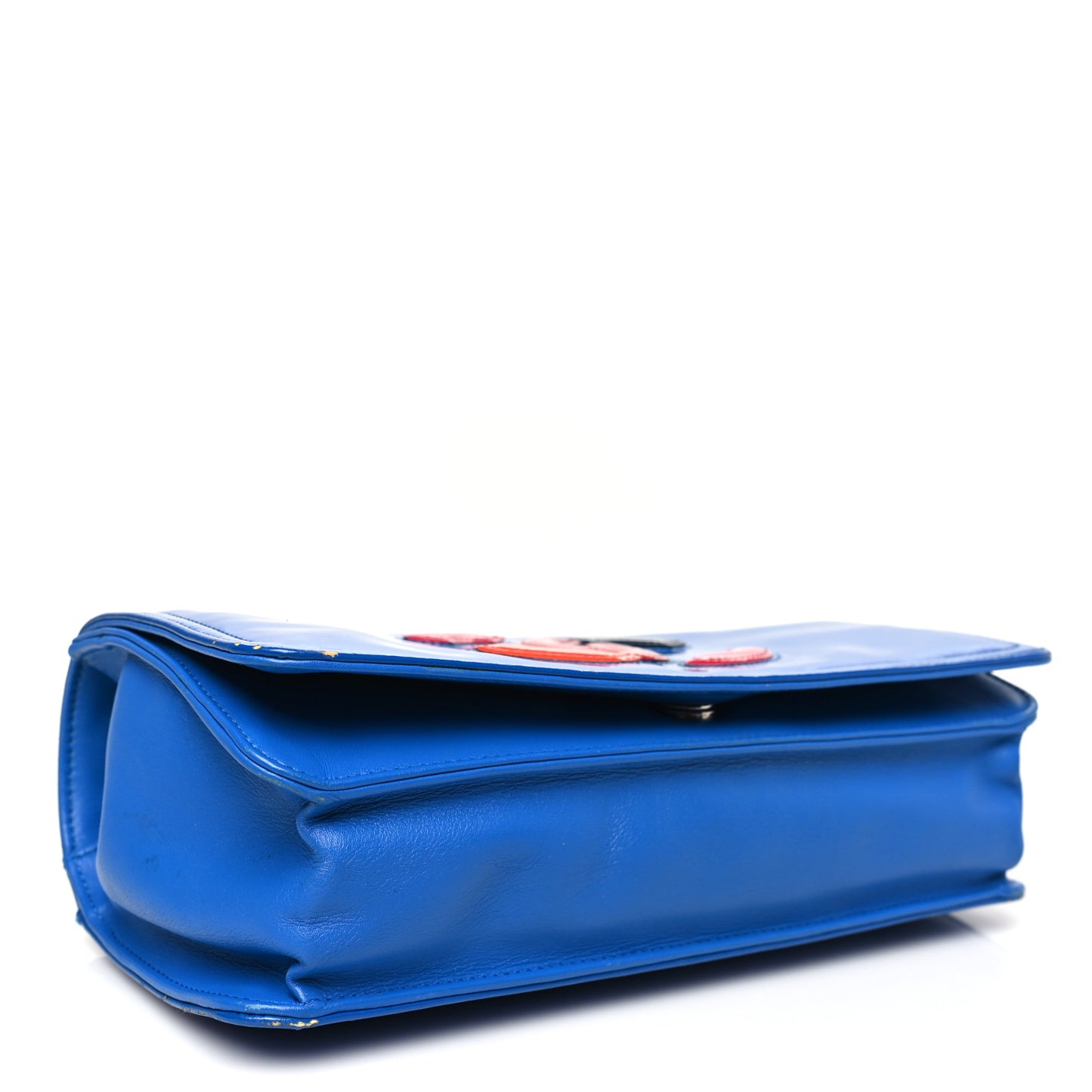 Vinyl Small Lipstick Flap Bag Blue Multicolor
