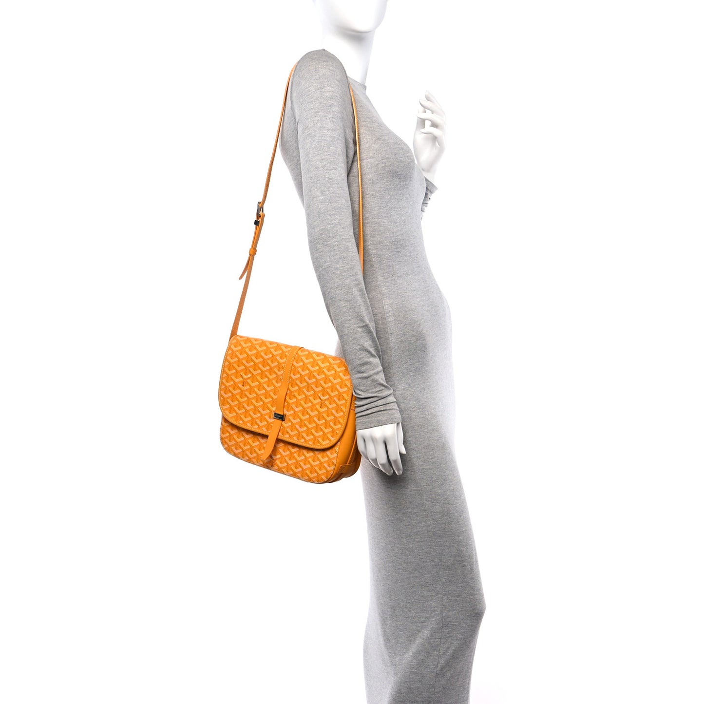 Goyardine Belvedere II MM Messenger Bag Yellow