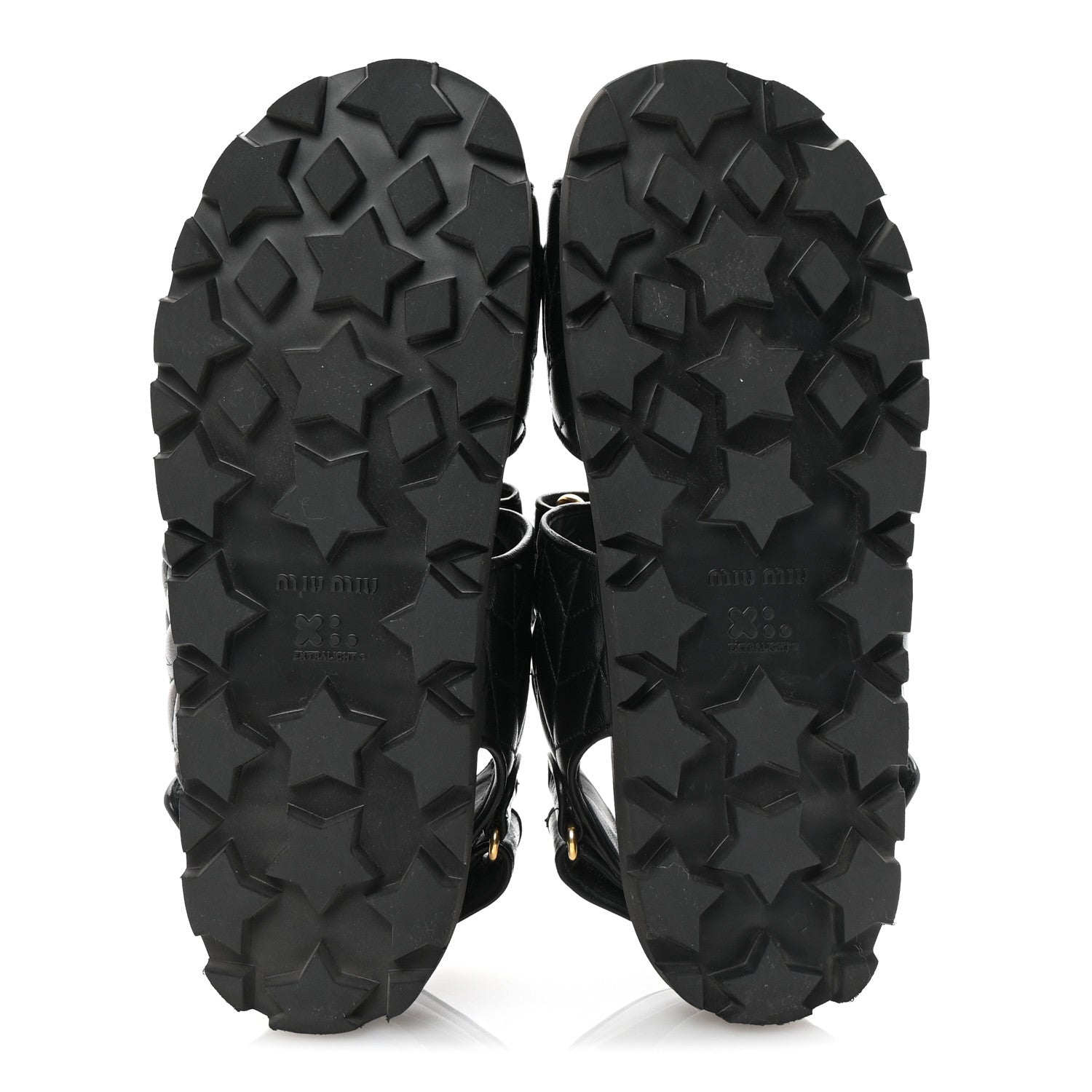 Miu Miu Nappa Matelasse Sporty Sandals 39 Black 6 of 10