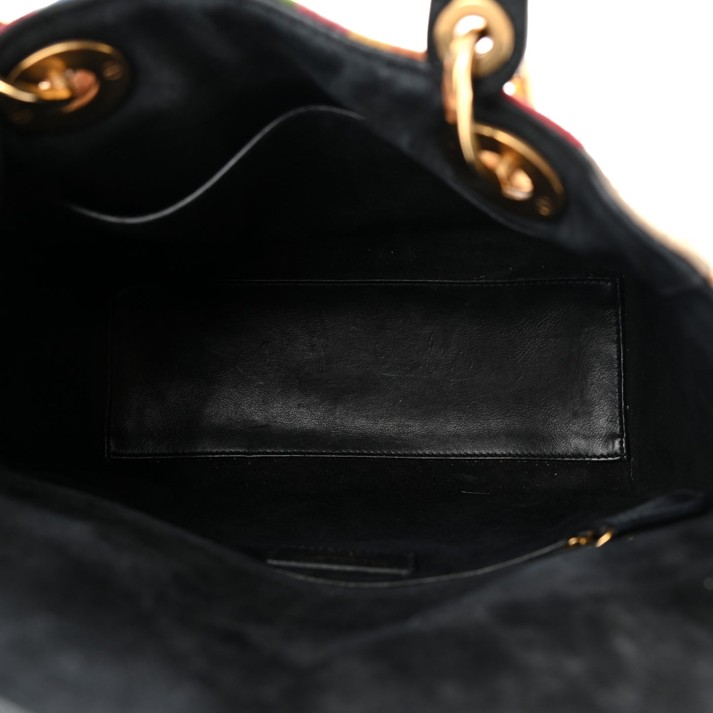 Silk Calfskin Beaded Tarot Judgement Medium Lady Dior Multicolor