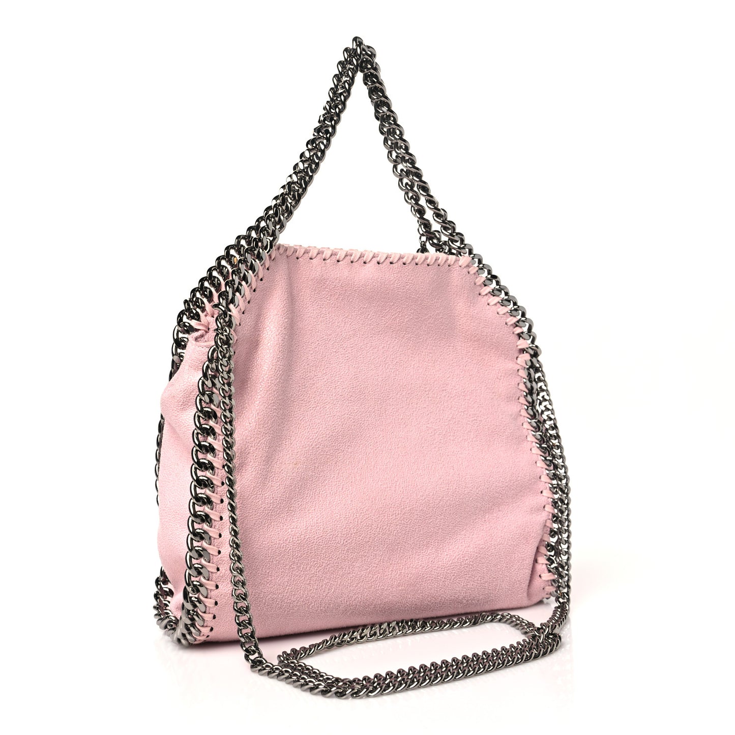 Shaggy Deer Mini Falabella Fold Over Tote Pink