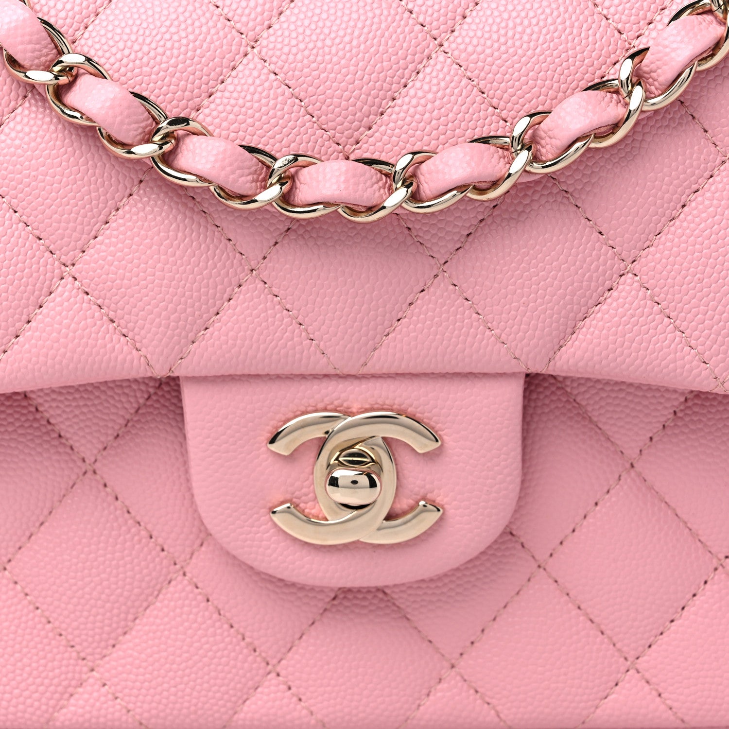Chanel Caviar Quilted Small Double Flap Pink 9 of 9