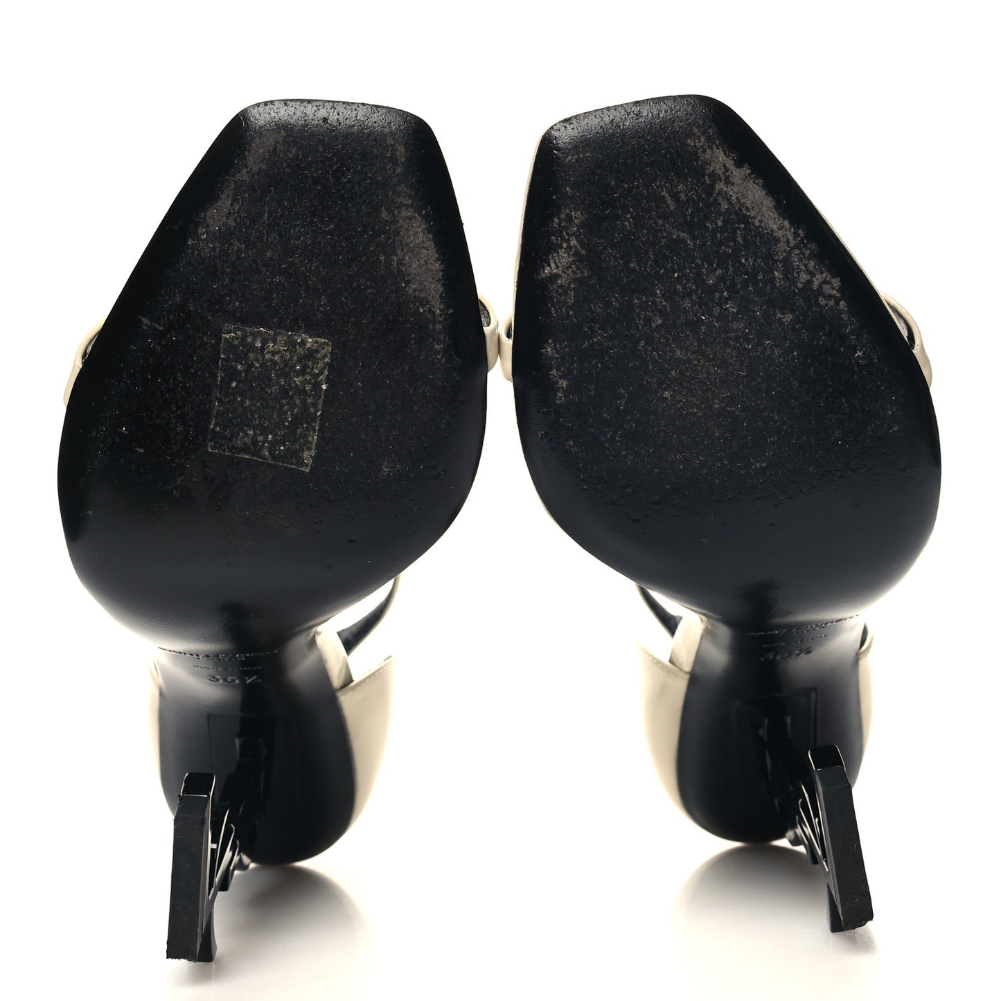 Patent Calfskin Opyum 110 Sandals 36.5 Neutro