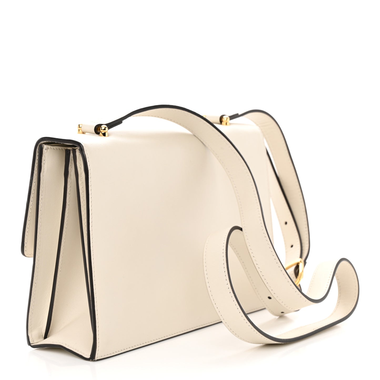 Smooth Calfskin Small Zumi Shoulder Bag Mystic White