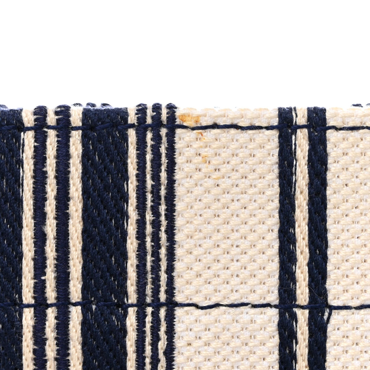 Canvas Embroidered Forte Dei Marmi Striped Book Tote Blue