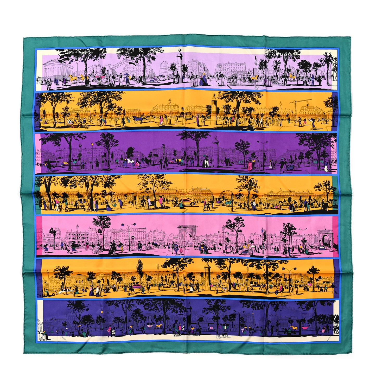 Silk A l'Ombre des Boulevards Scarf 90