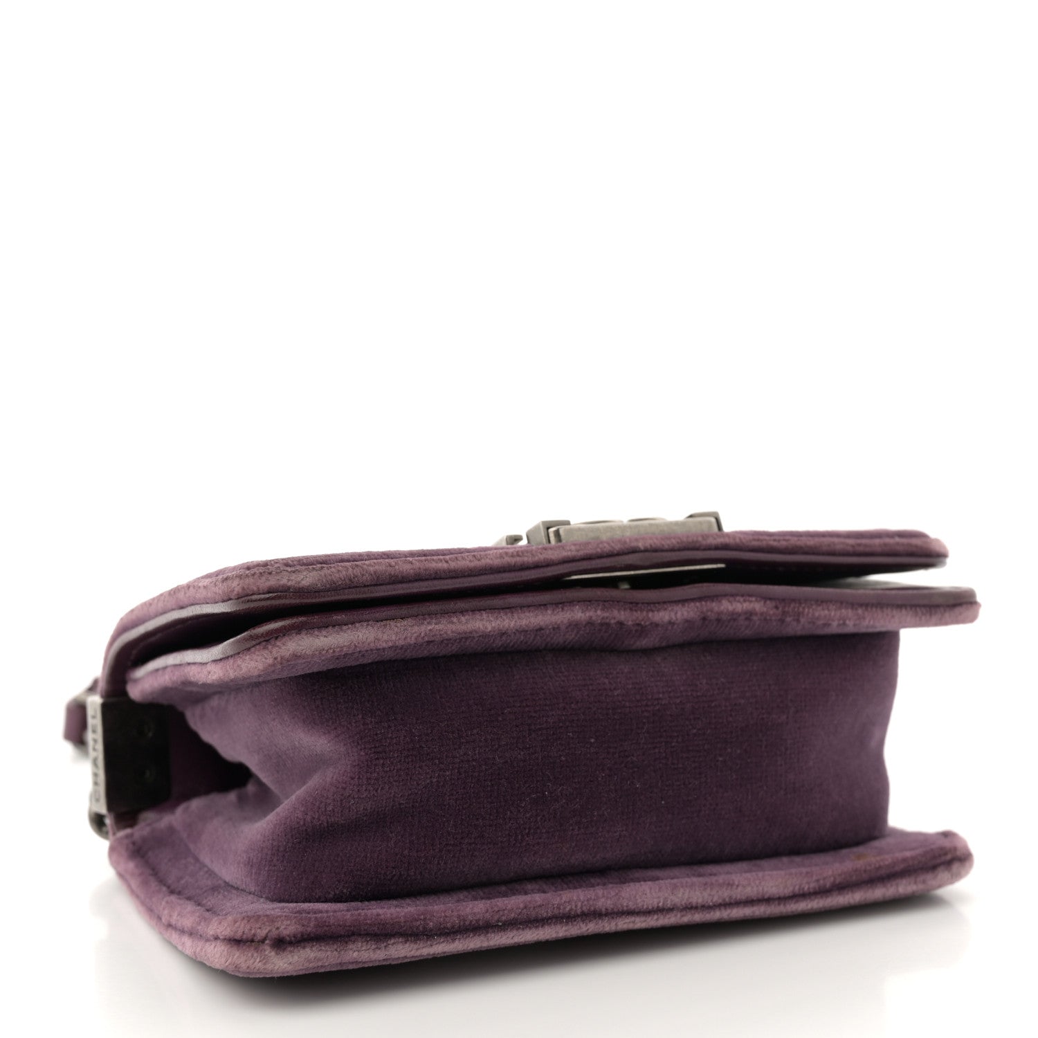 Chanel Velvet Quilted Mini Boy Flap Purple 4 of 12