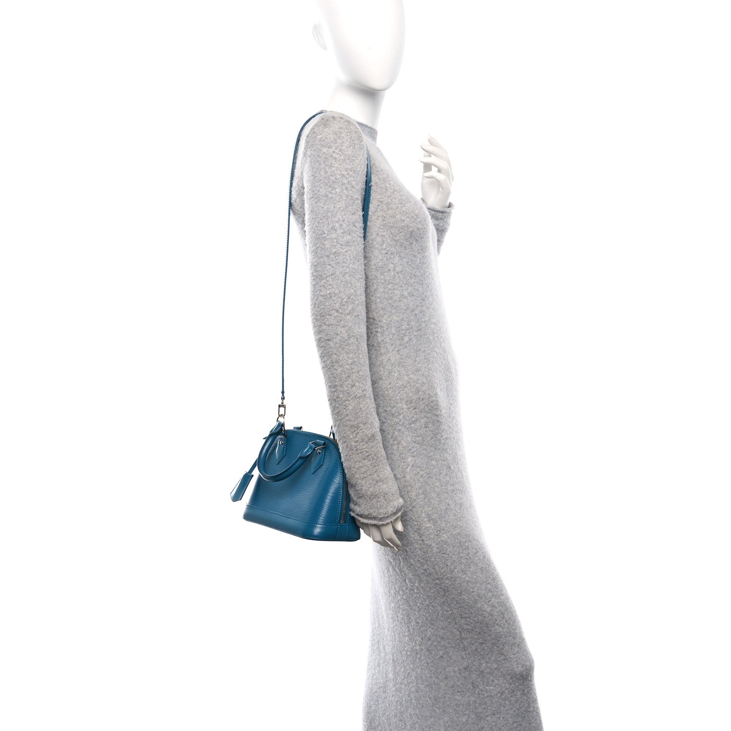 Louis Vuitton Epi Alma BB Cyan 3 of 9