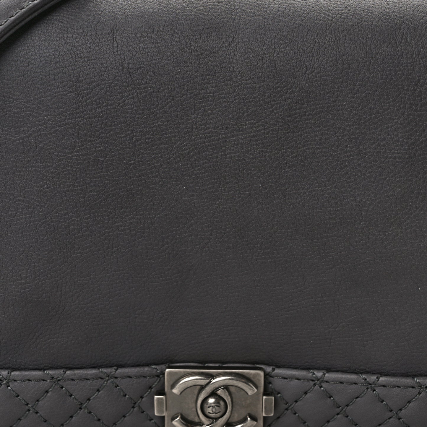 Calfskin Small Boy Reverso Flap Dark Grey