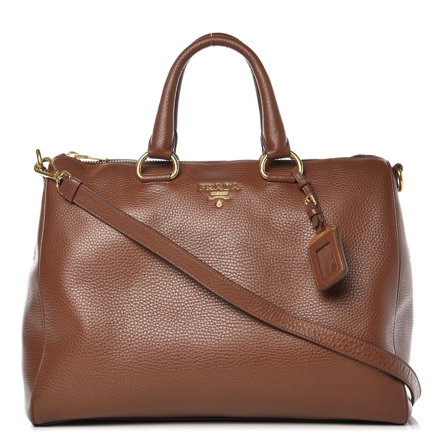 Prada Vitello Daino Boston Bag Palissandro 264749 – FASHIONPHILE