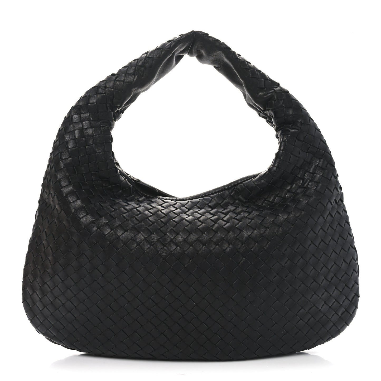 Nappa Intrecciato Medium Veneta Hobo Black