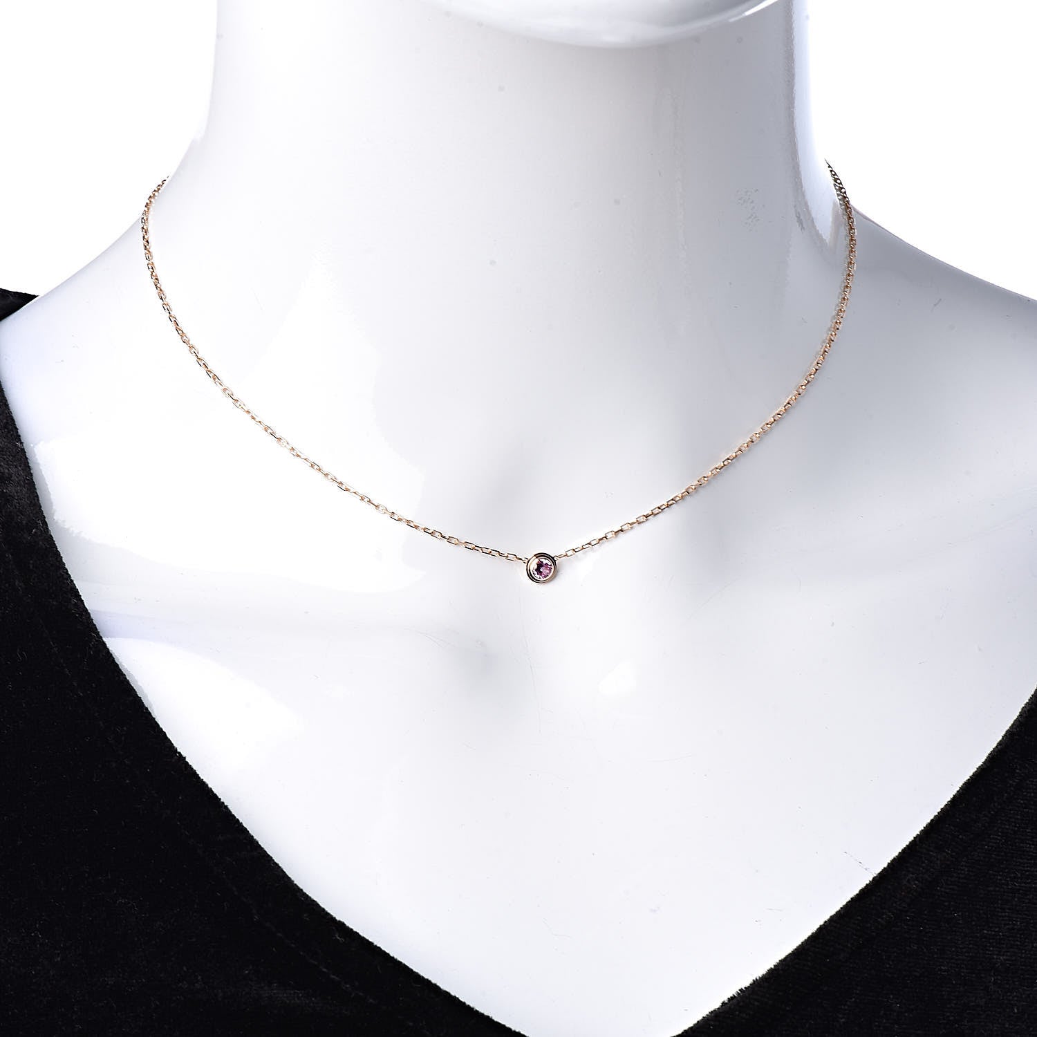 Cartier 18K Pink Gold Pink Sapphire D'Amour Pendant Necklace 2 of 7