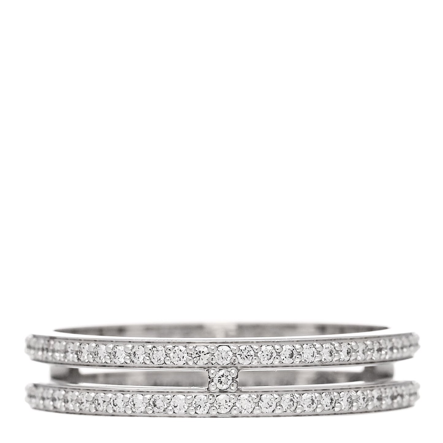 18K White Gold Diamond Ariane Wedding Band Ring 51 5.75