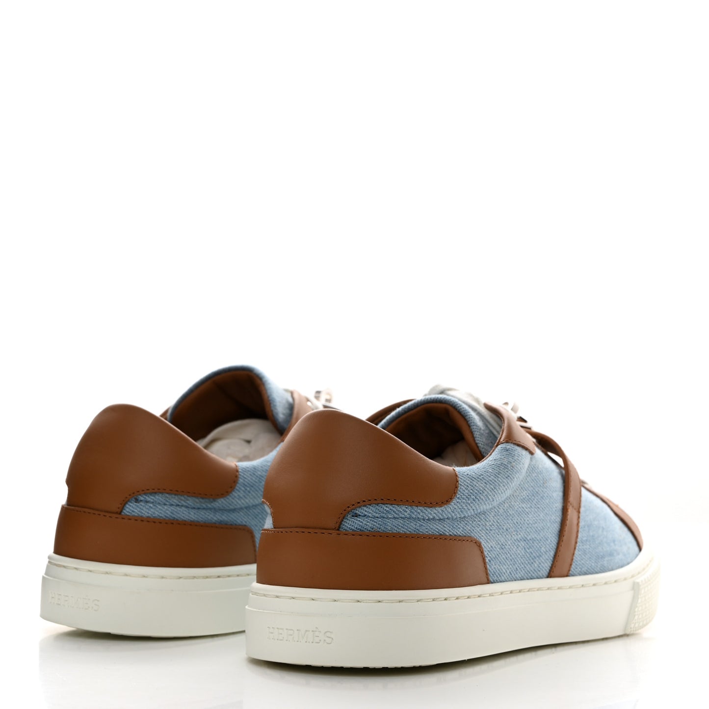 Denim Calfskin Day Sneakers 38 Blue Clair Gold
