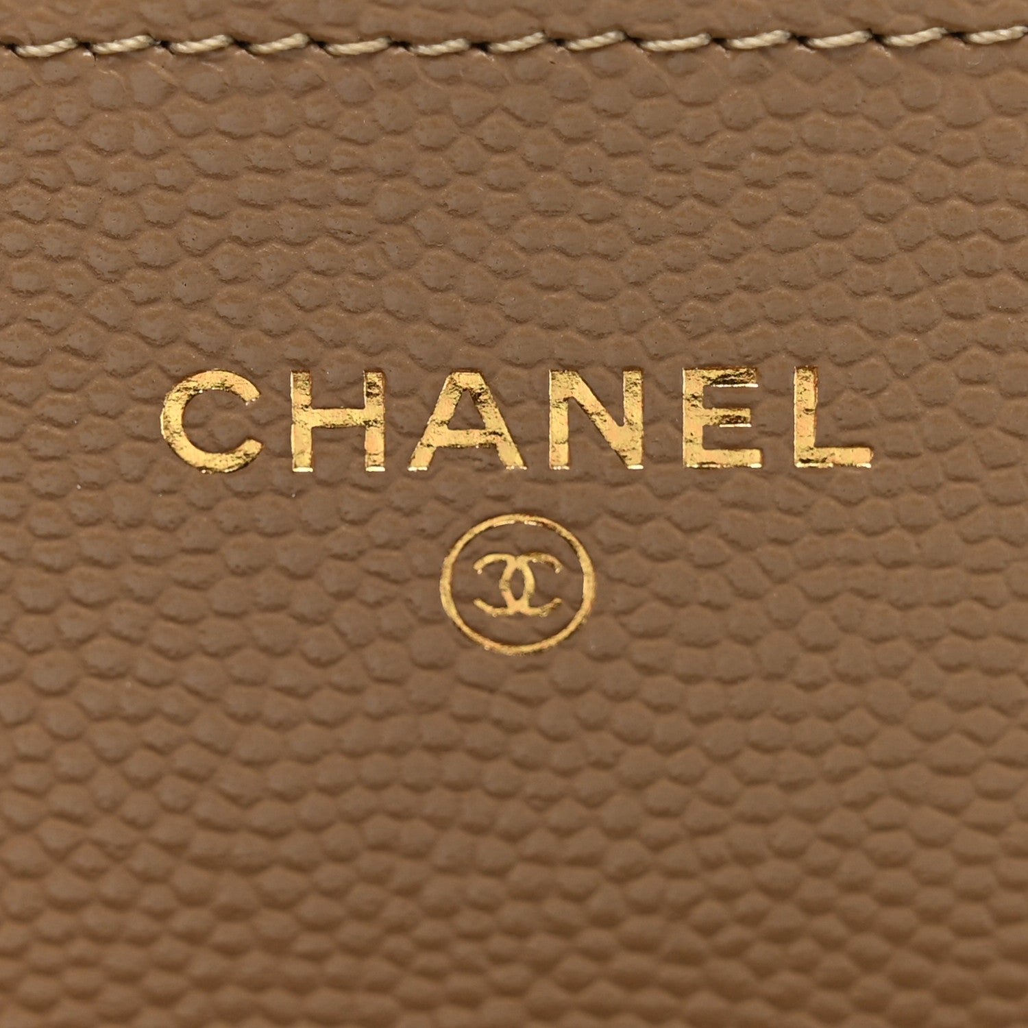Chanel Caviar Quilted Wallet on Chain WOC Dark Beige 6 of 11