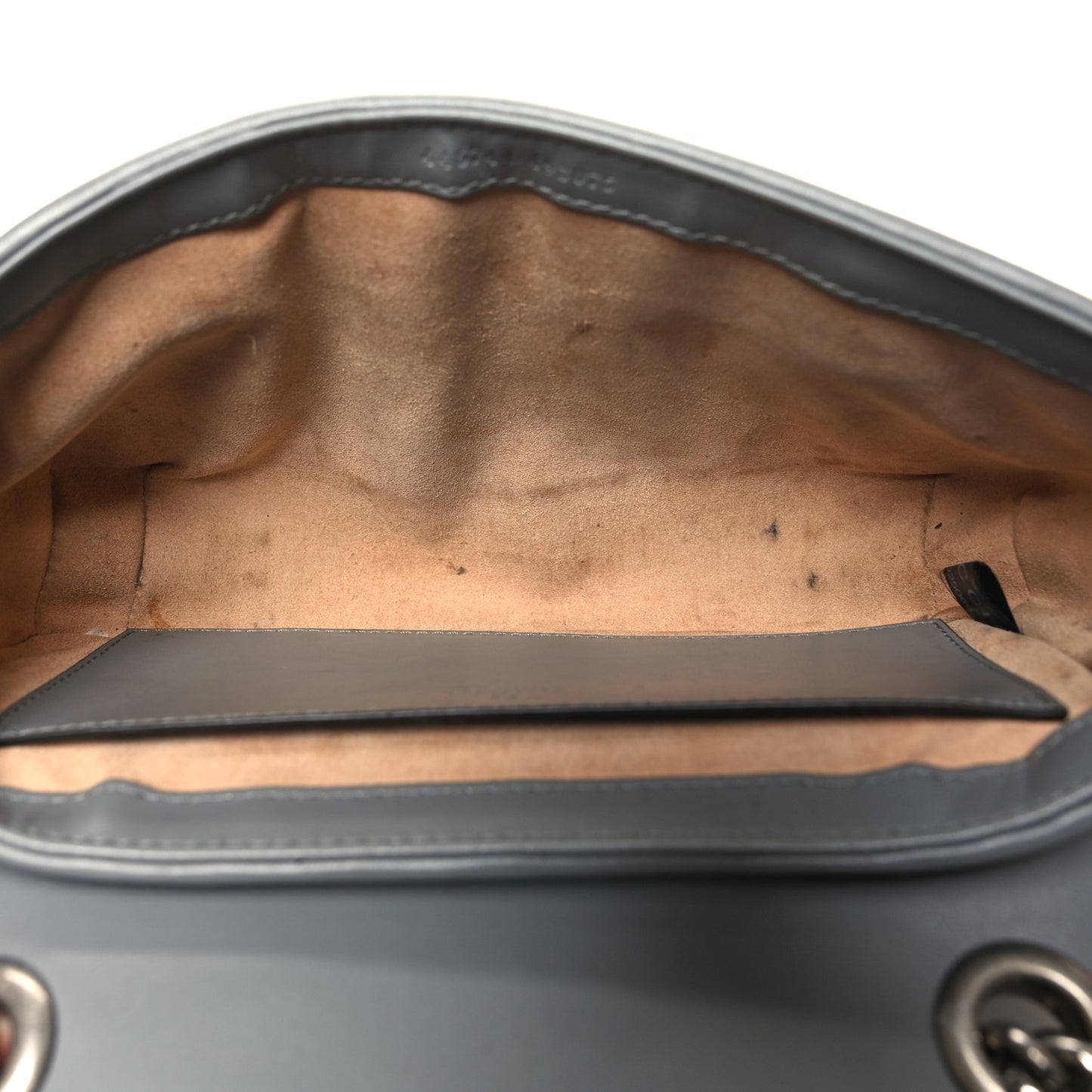 Calfskin Matelasse Aria Mini GG Marmont Shoulder Bag Deep Grey